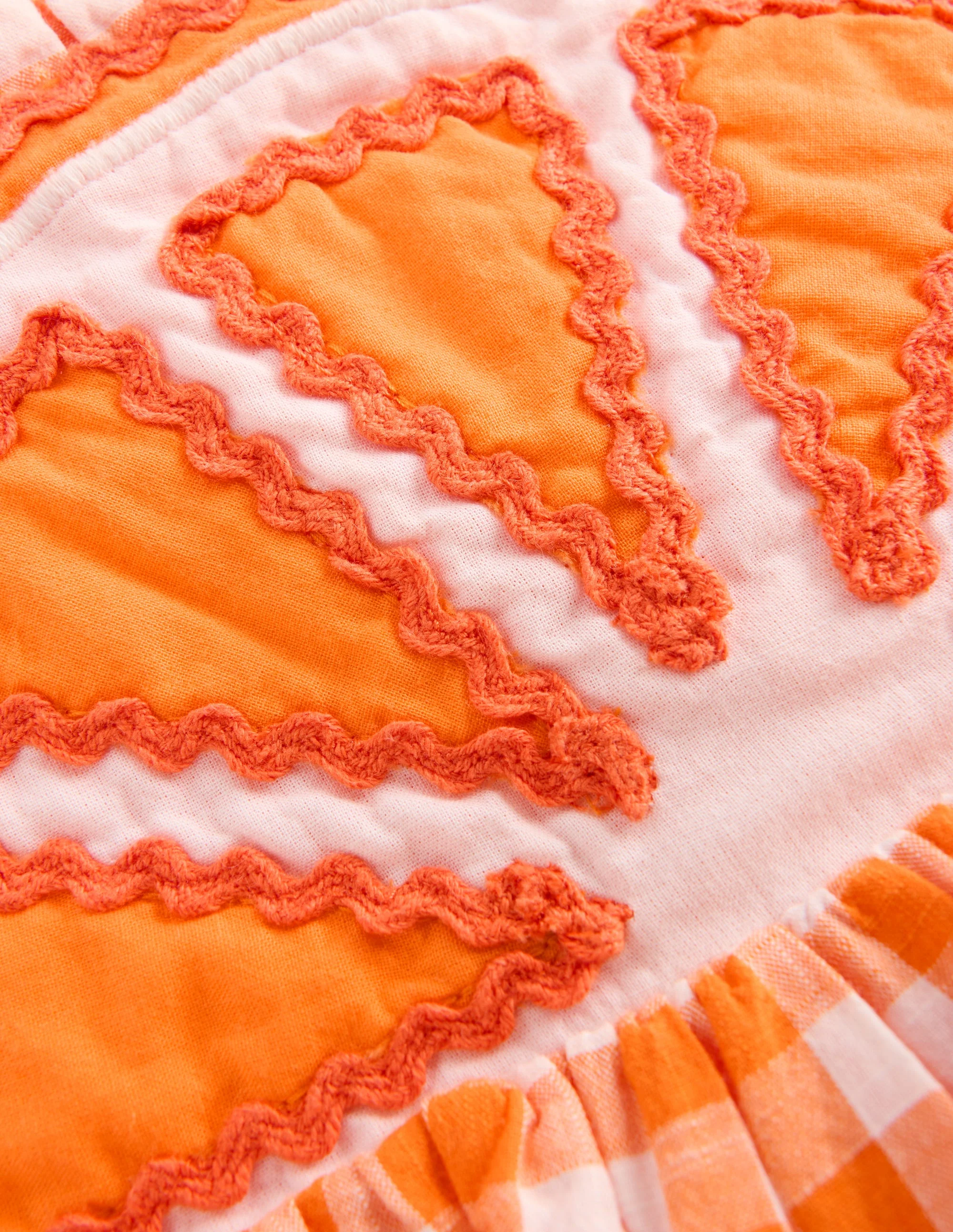 Bubble Romper-Orange Gingham - Image 3