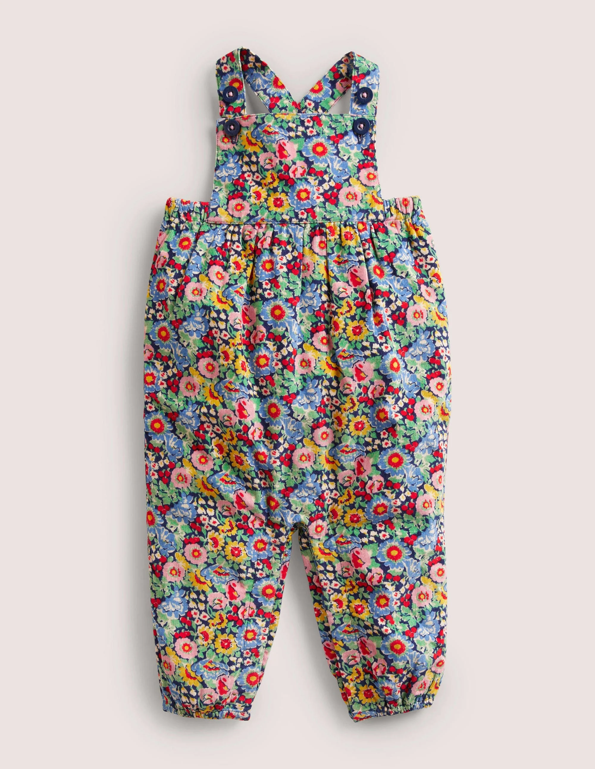 Cord Dungaree-Starboard Blue Floral