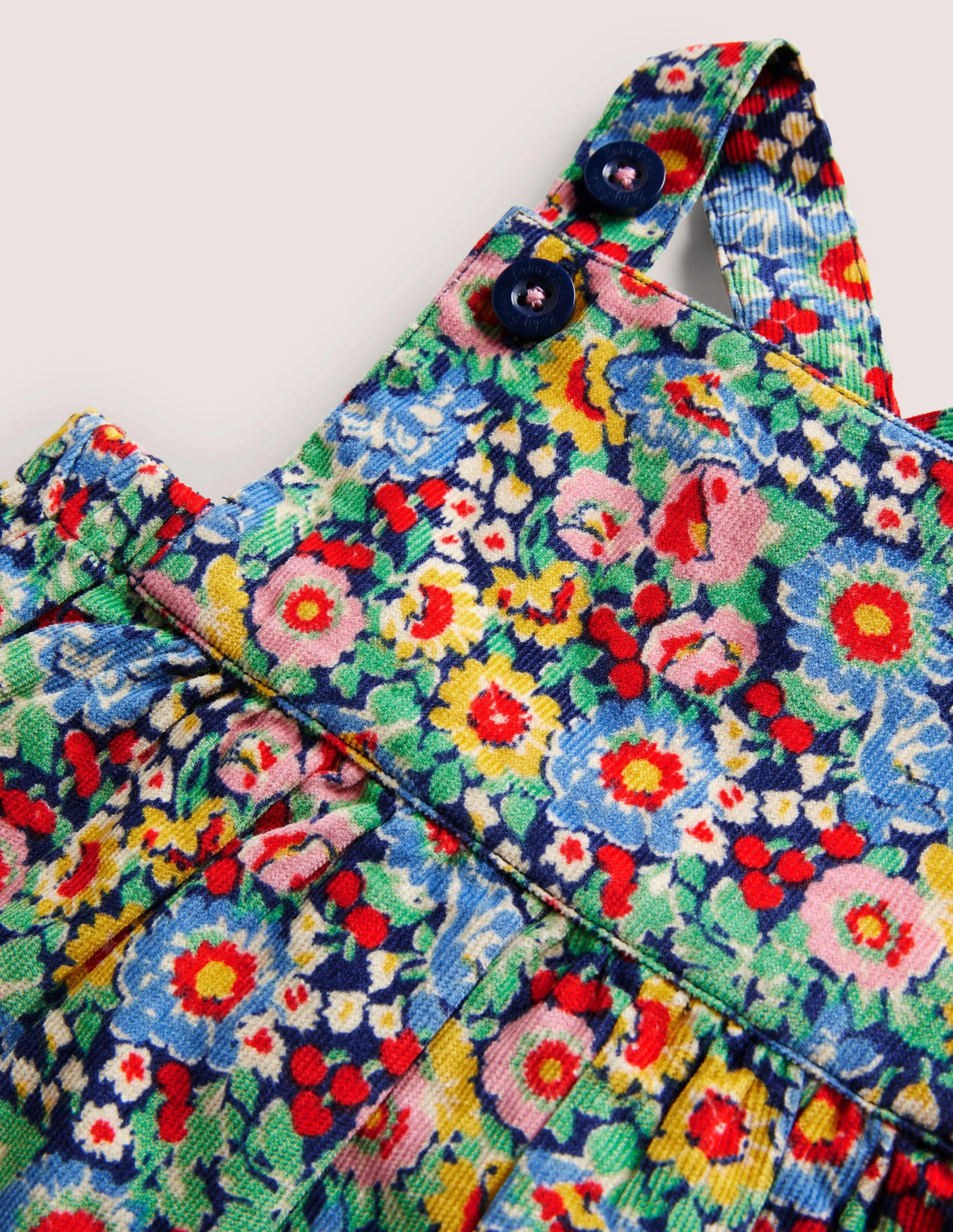 Cord Dungaree-Starboard Blue Floral - Image 3