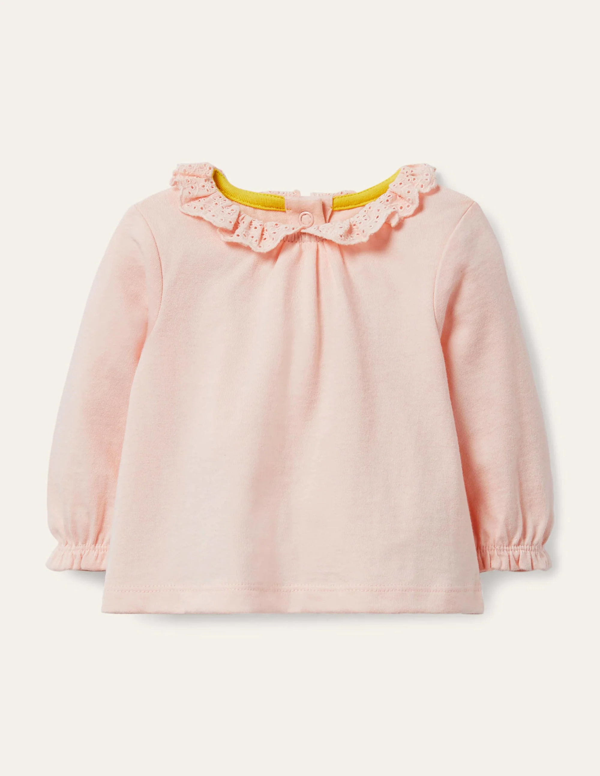 Long-Sleeved Broderie T-shirt-Provence Dusty Pink