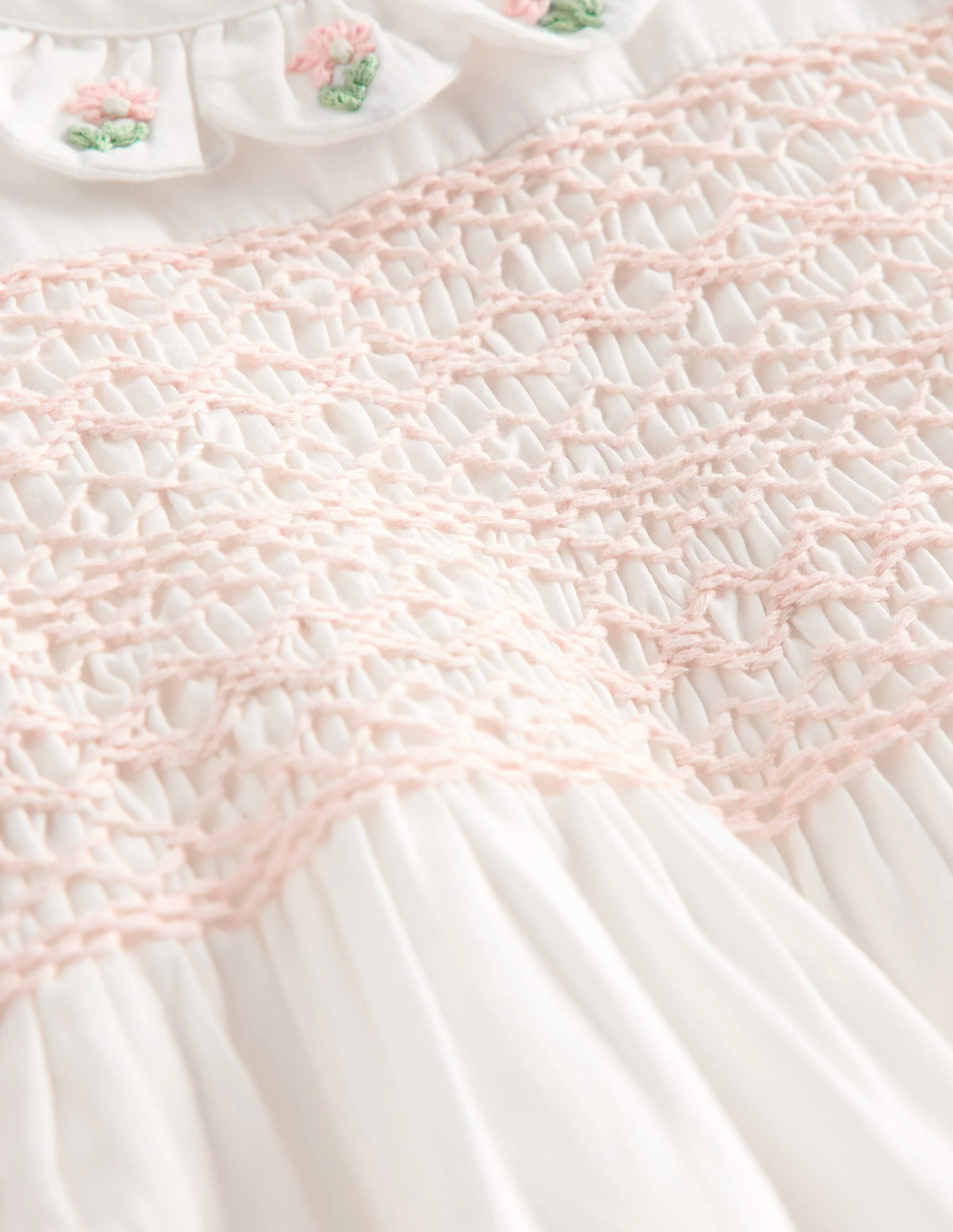 Occasion Smocked Dress-Ivory - Image 3