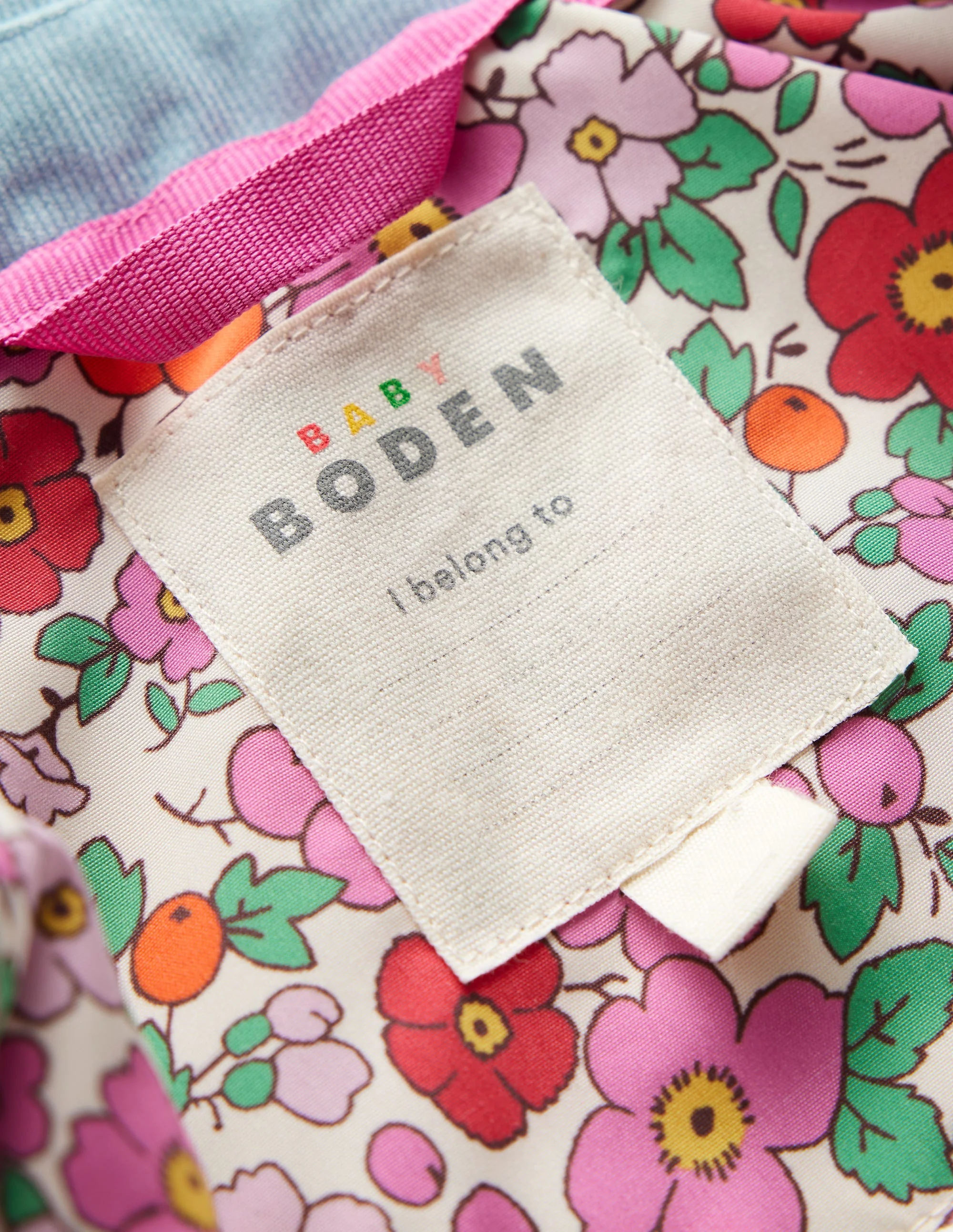 Quilted Hooded Jacket-Pink Apple Blossom Floral - Image 4