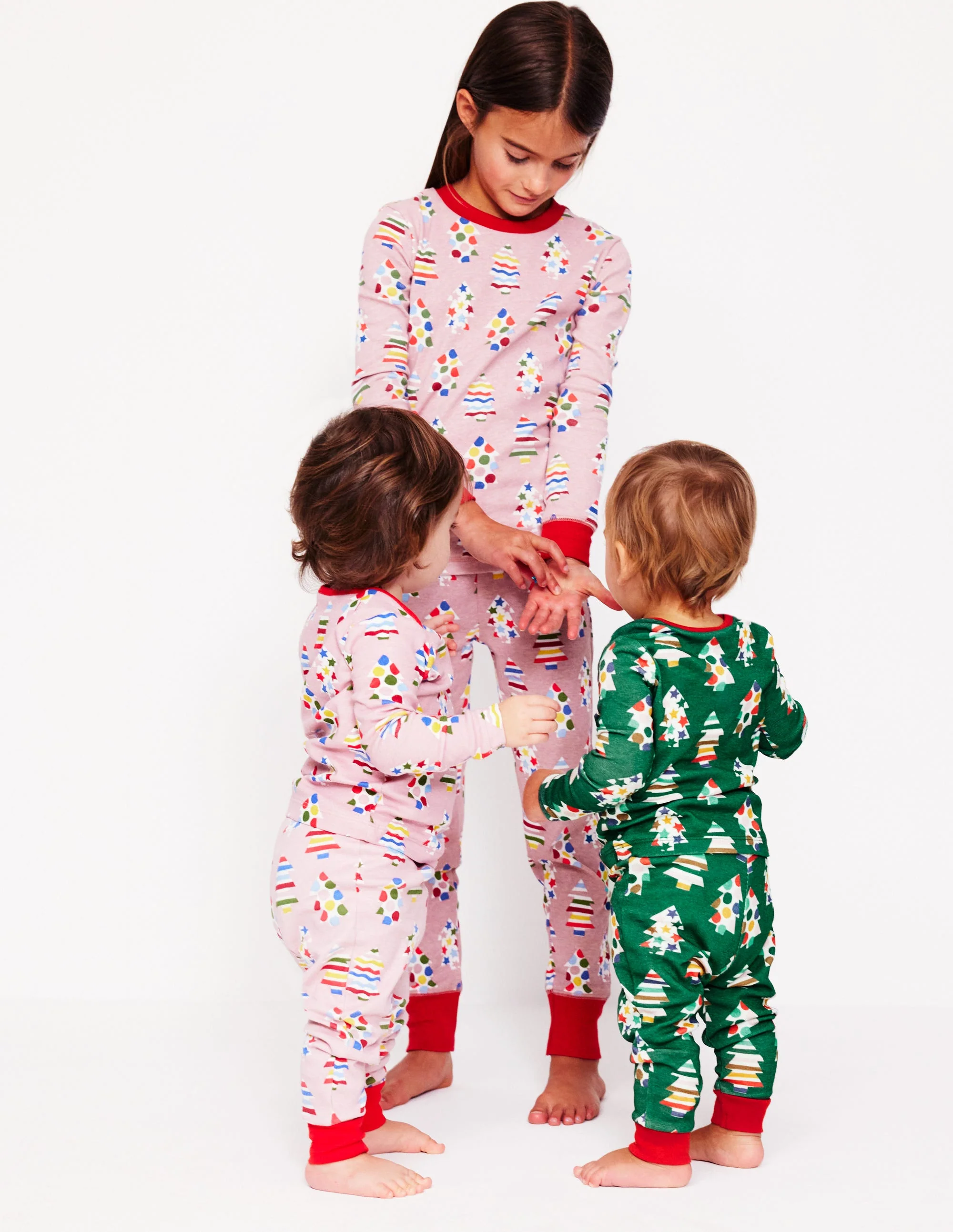Snug Long John Pyjamas-Vintage Pink Trees - Image 4