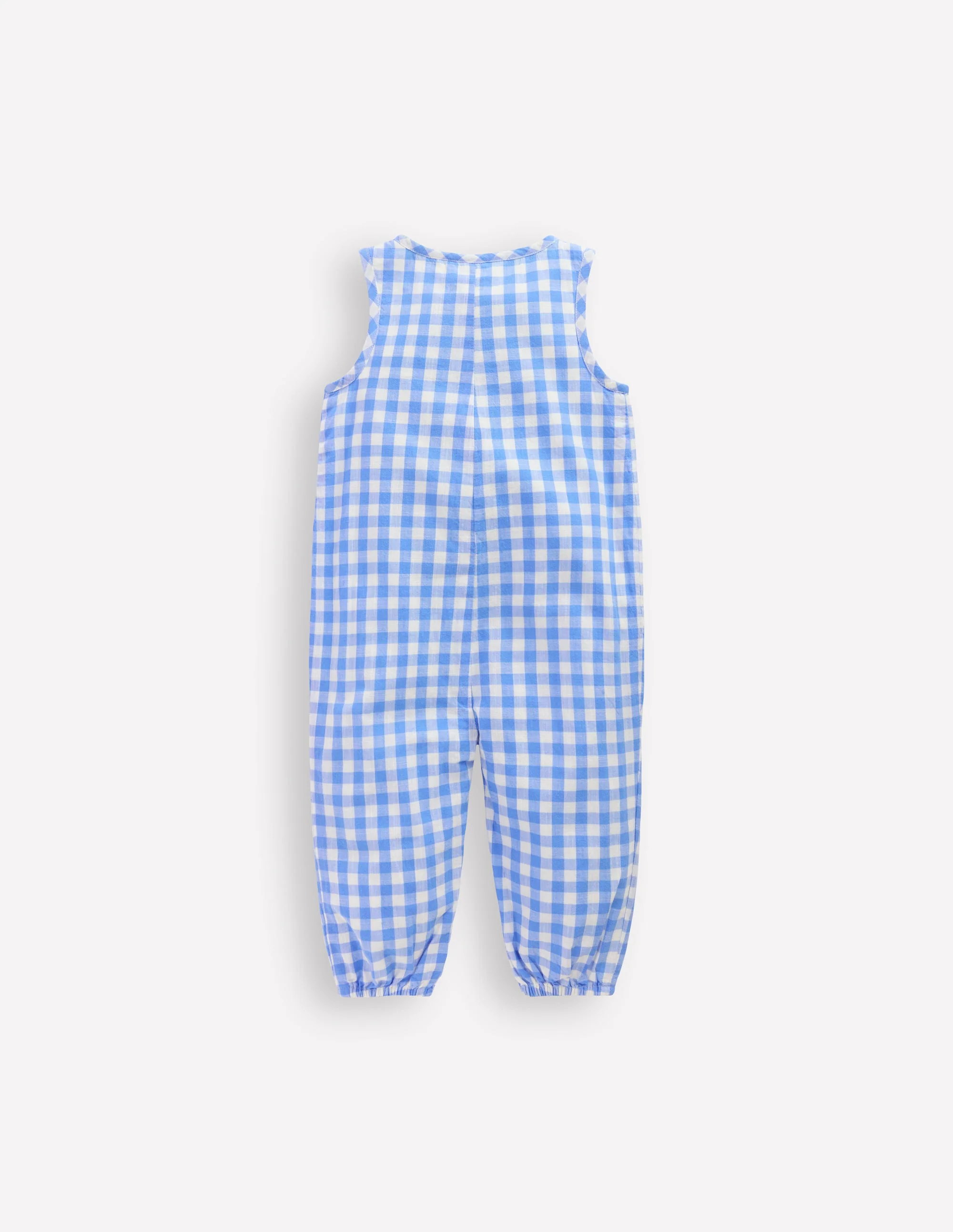 Woven Romper-Blue Gingham - Image 2