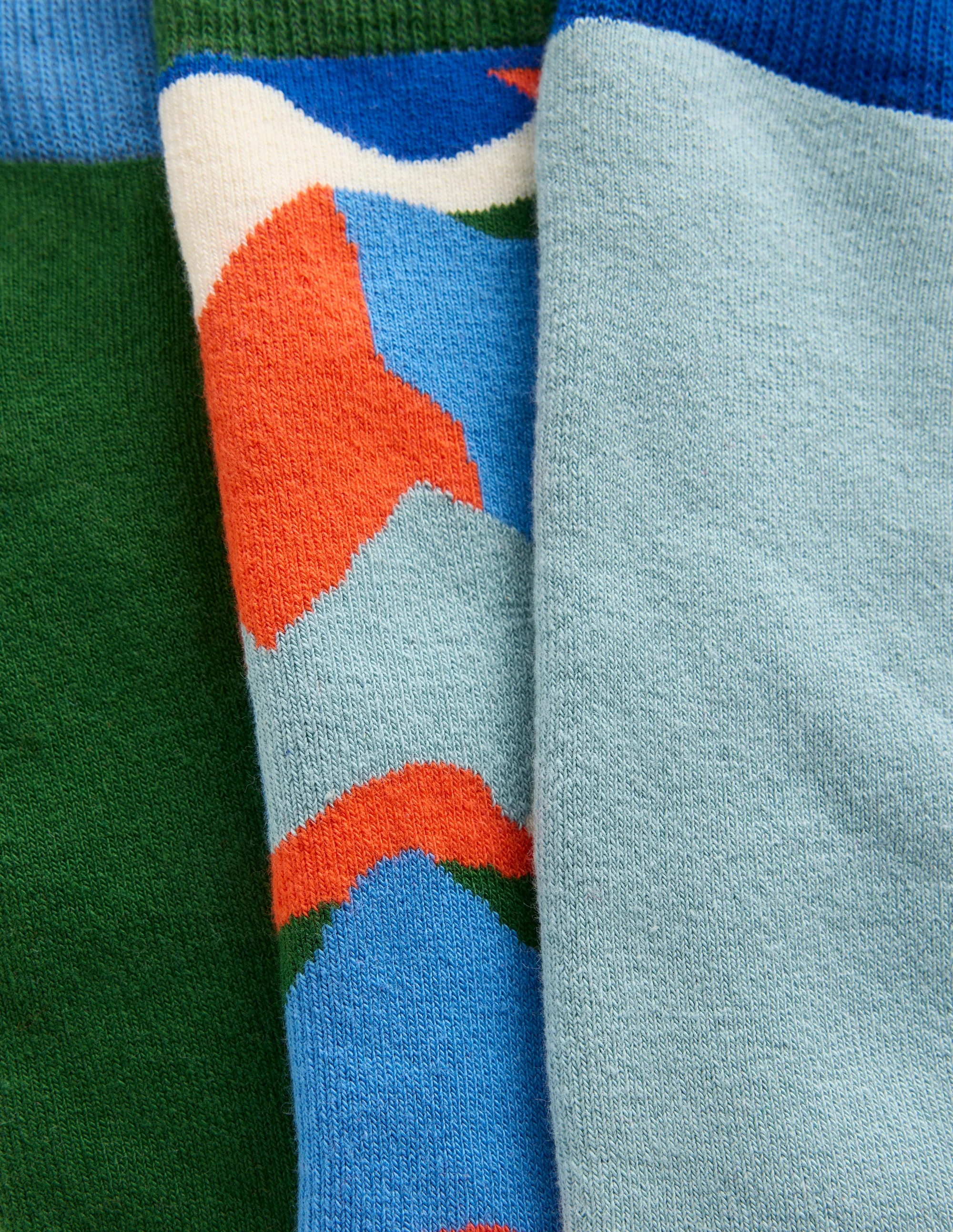 3-pack Ski Socks-Multi Abstract Landscape - Image 2