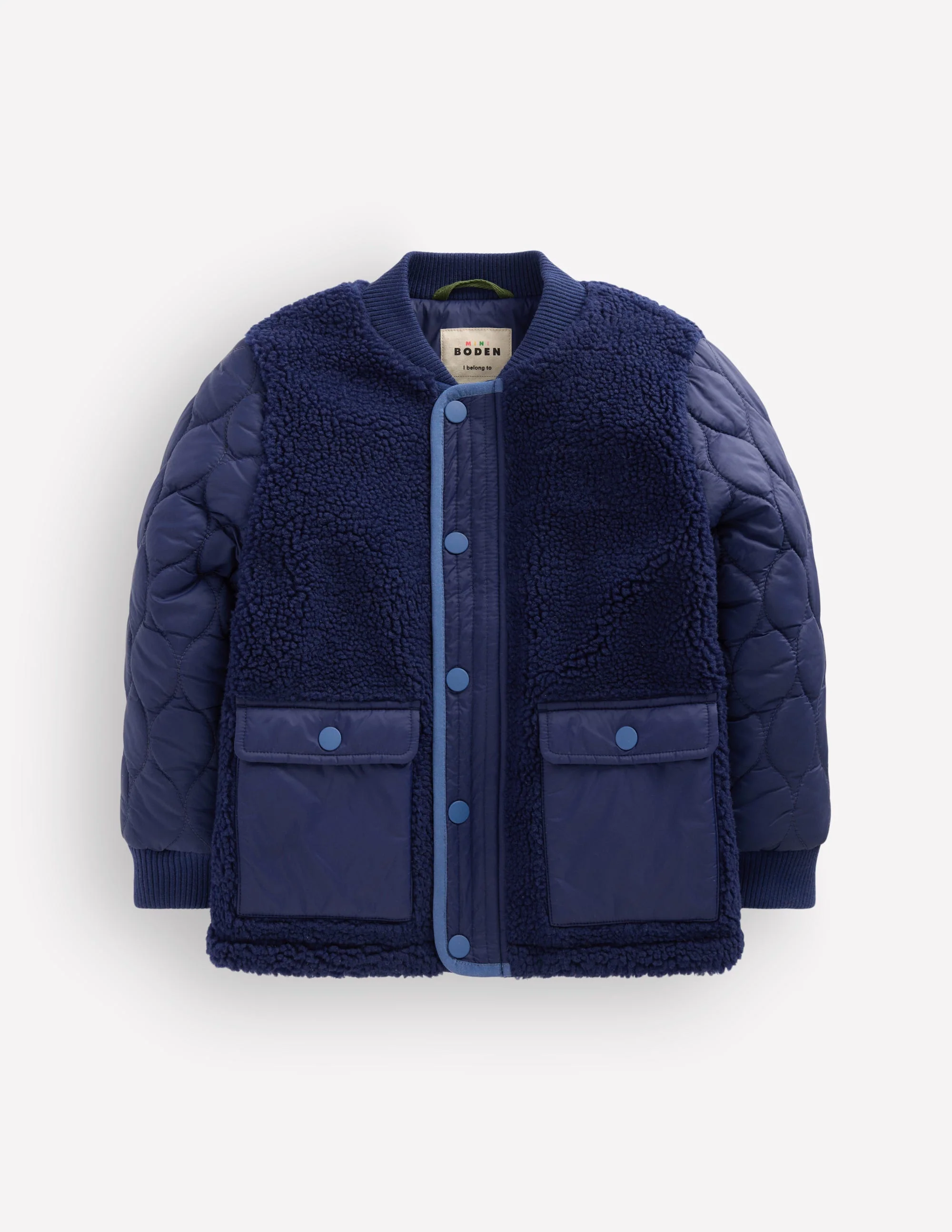 Borg Bomber Jacket-Medieval Blue