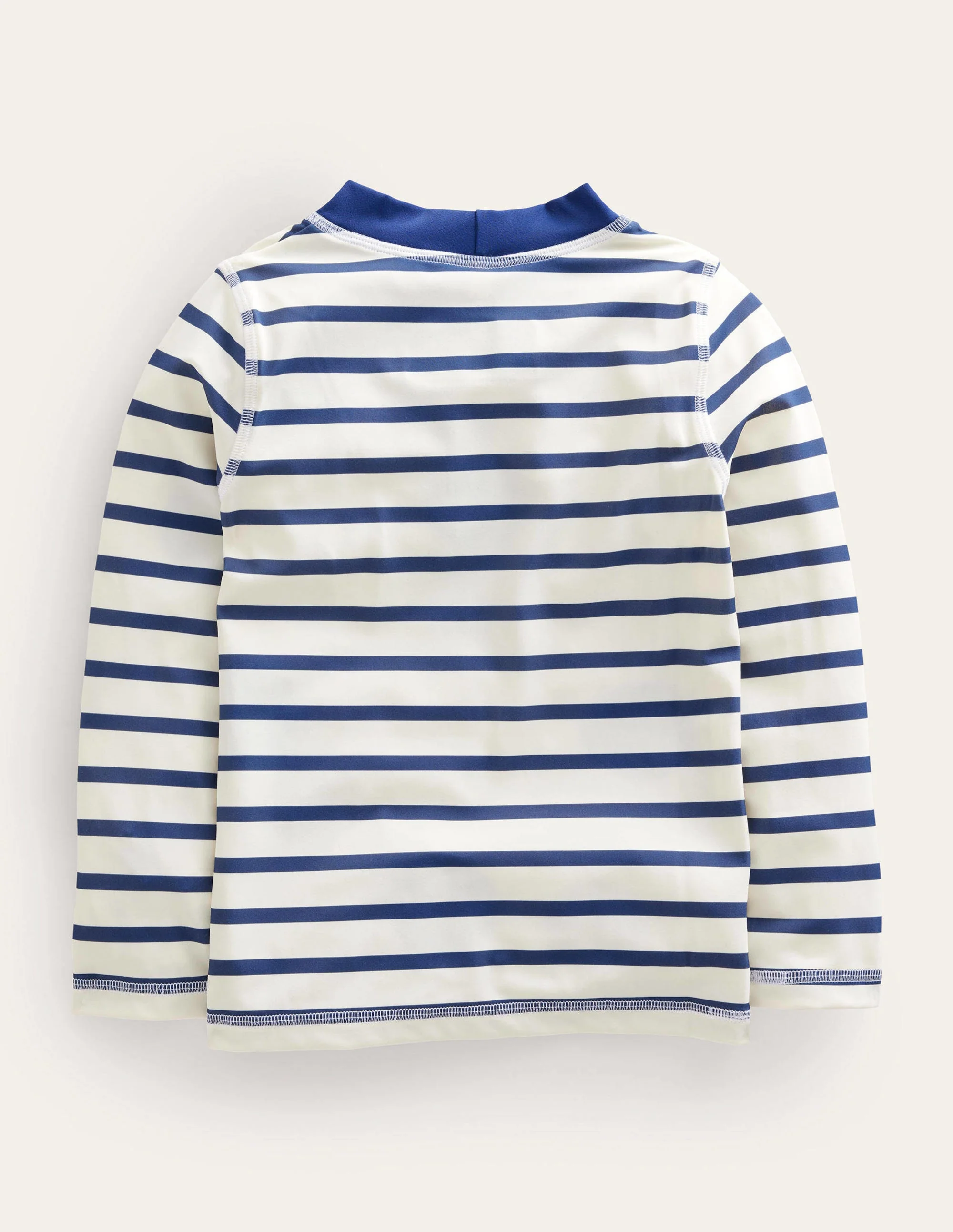 Breton Rash Vest-College Navy/ Ivory Stripe - Image 2