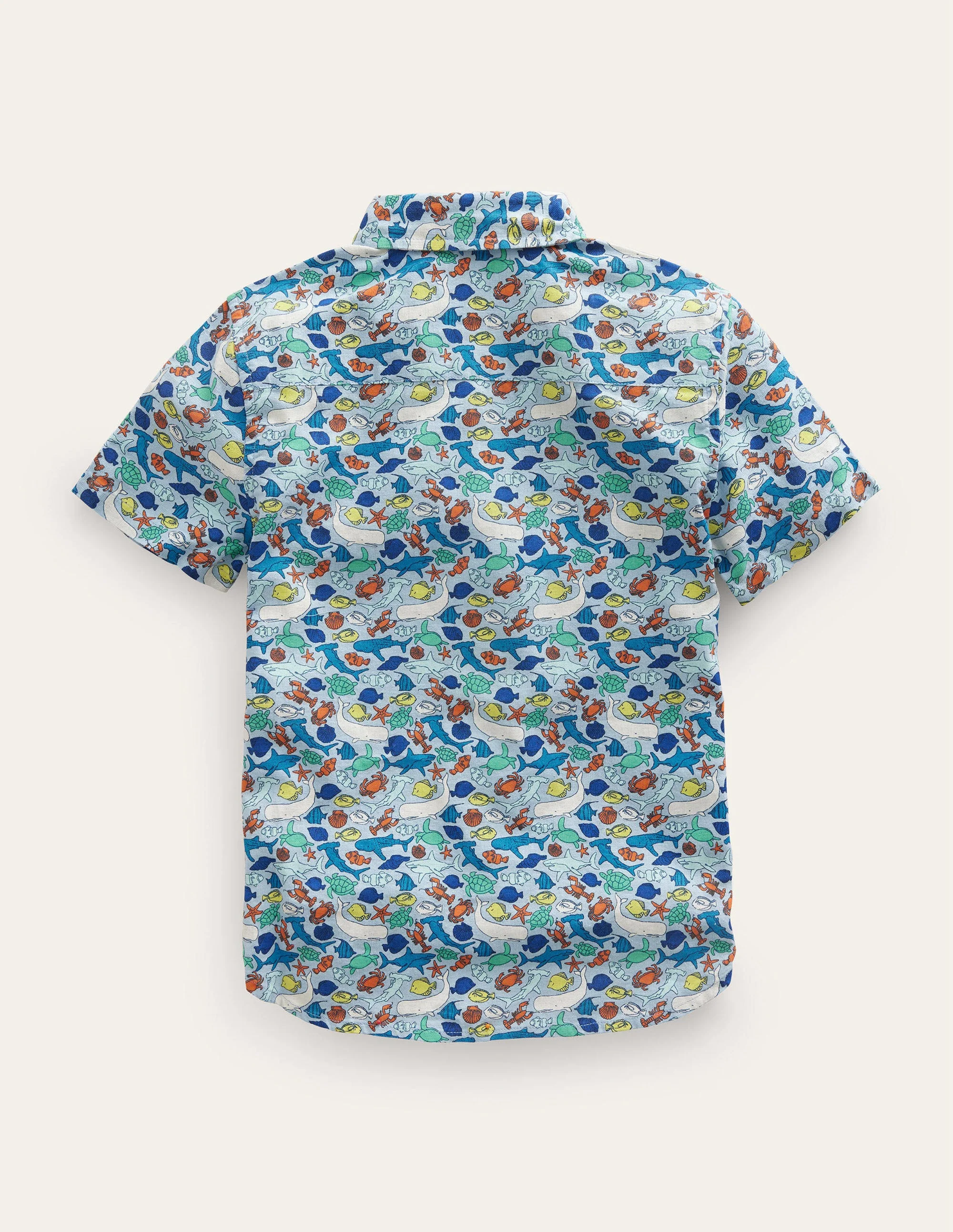 Cotton Linen Shirt-Multi Micro Reef - Image 2