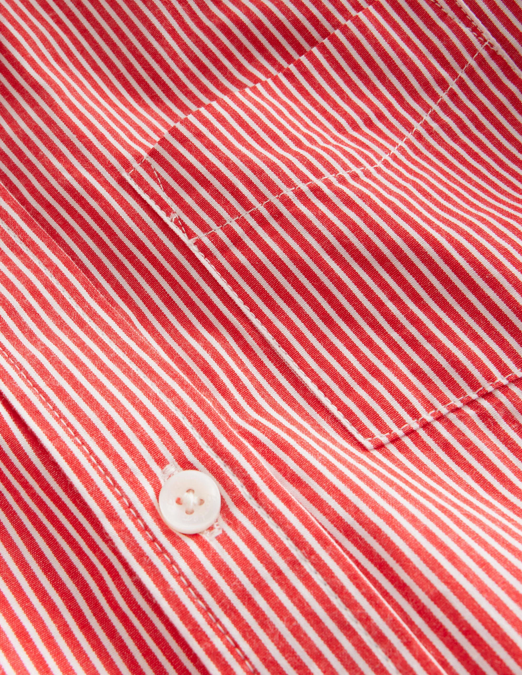 Cotton Shirt-Brilliant Red/Ivory - Image 3