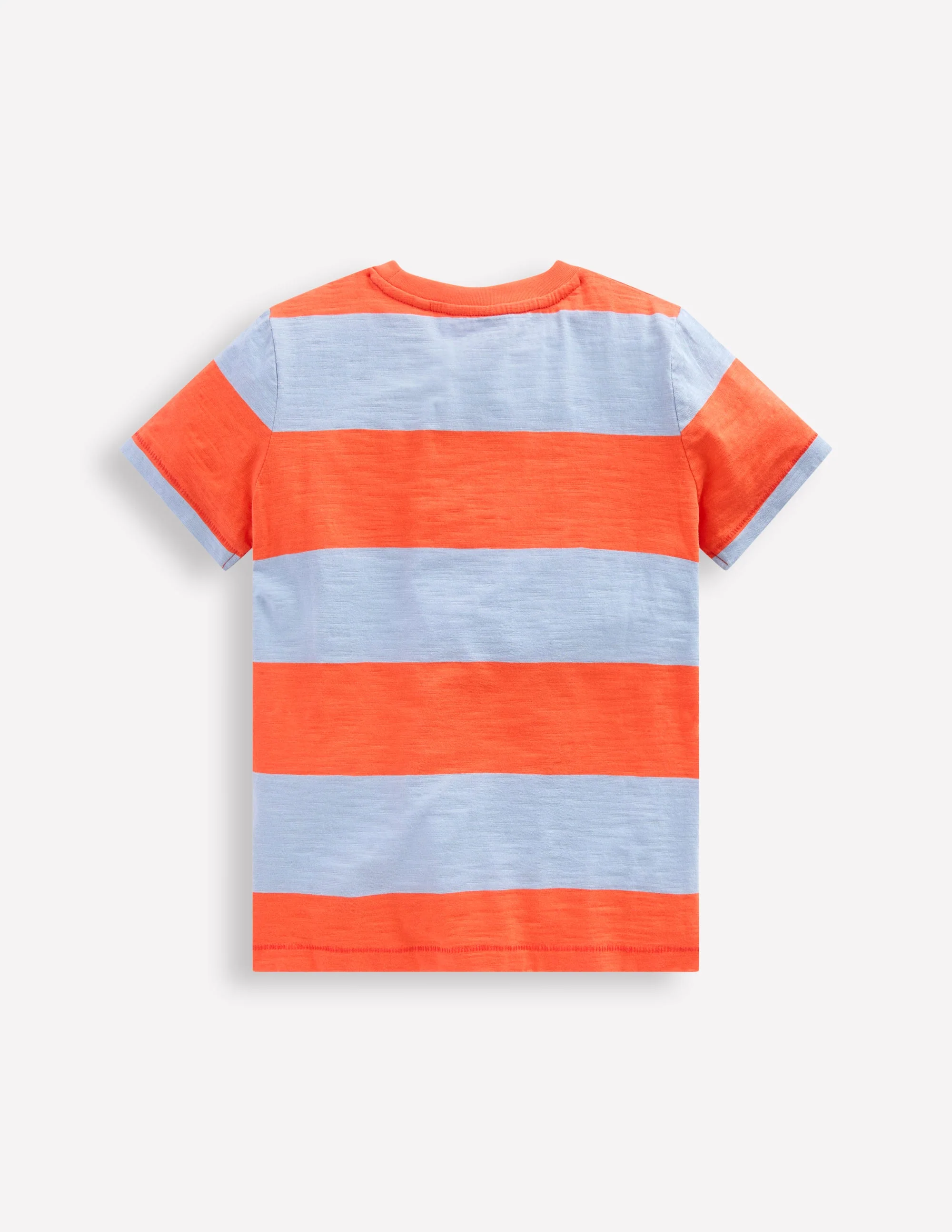 Everyday Short Sleeve T-Shirt-Mandarin Orange/Glacier Stripe - Image 2