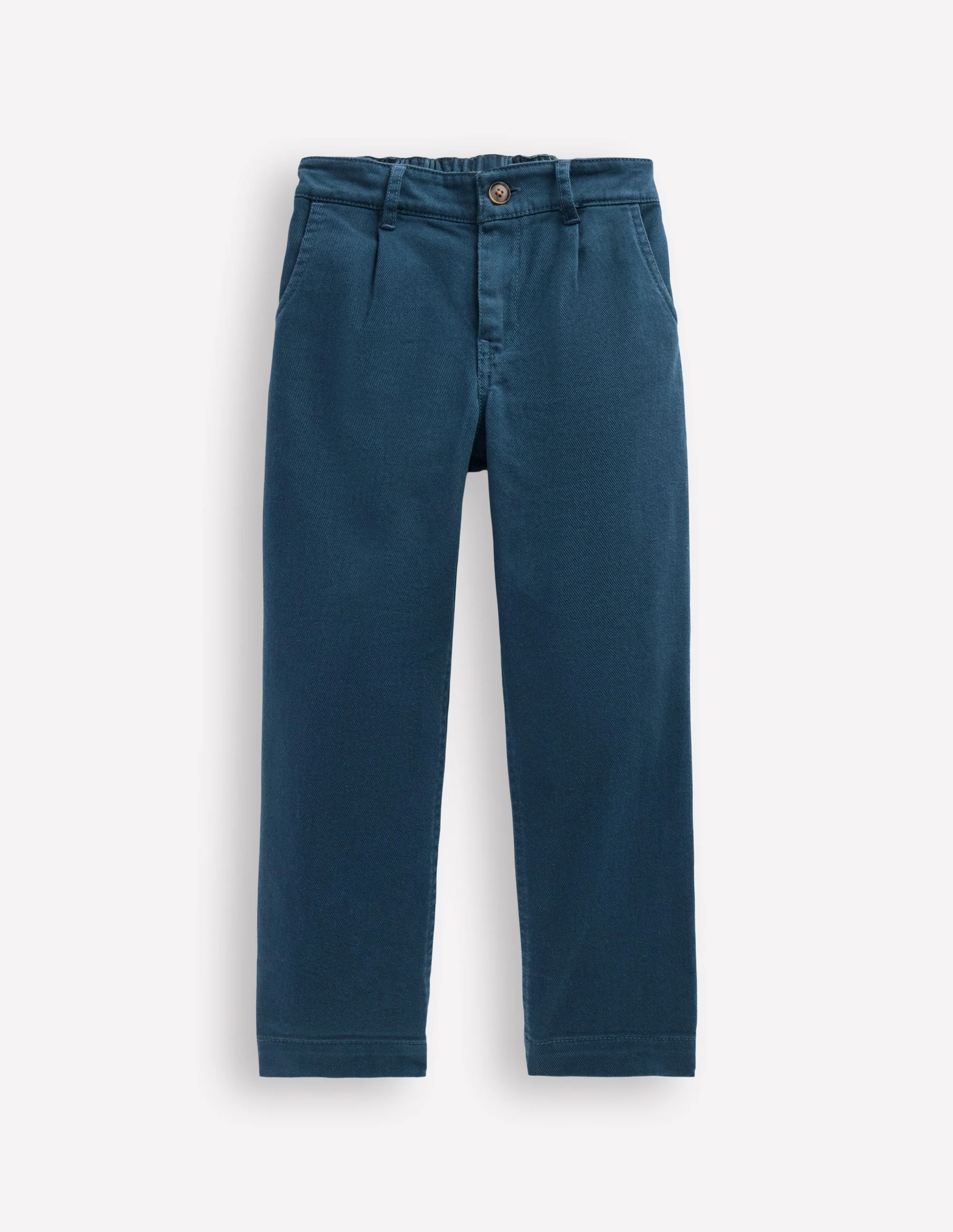 Everyday Straight Leg Trousers-Blueberry Pie Twill