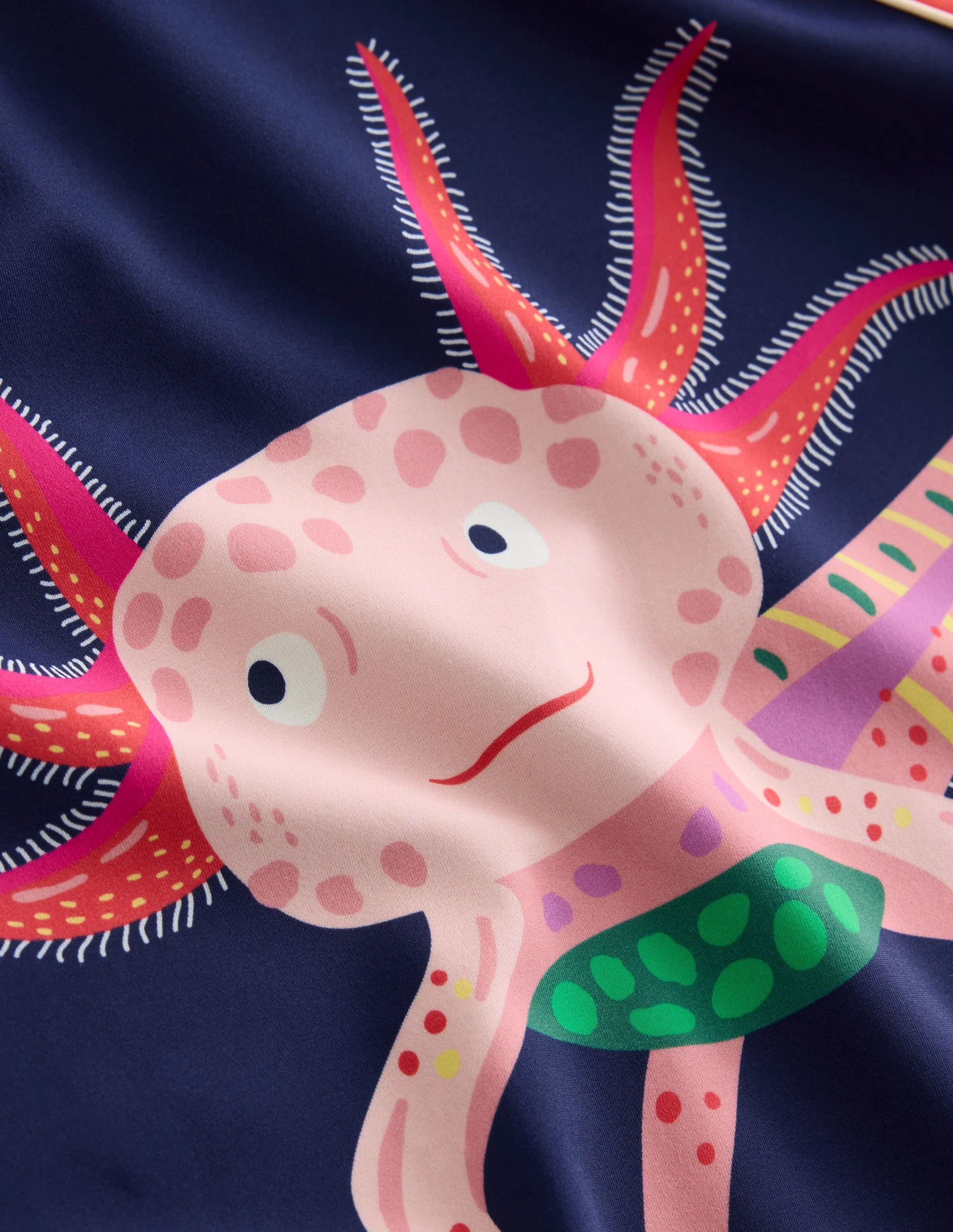 Logo Rash Vest-Sapphire Blue/ Jam Red Axolotl - Image 3