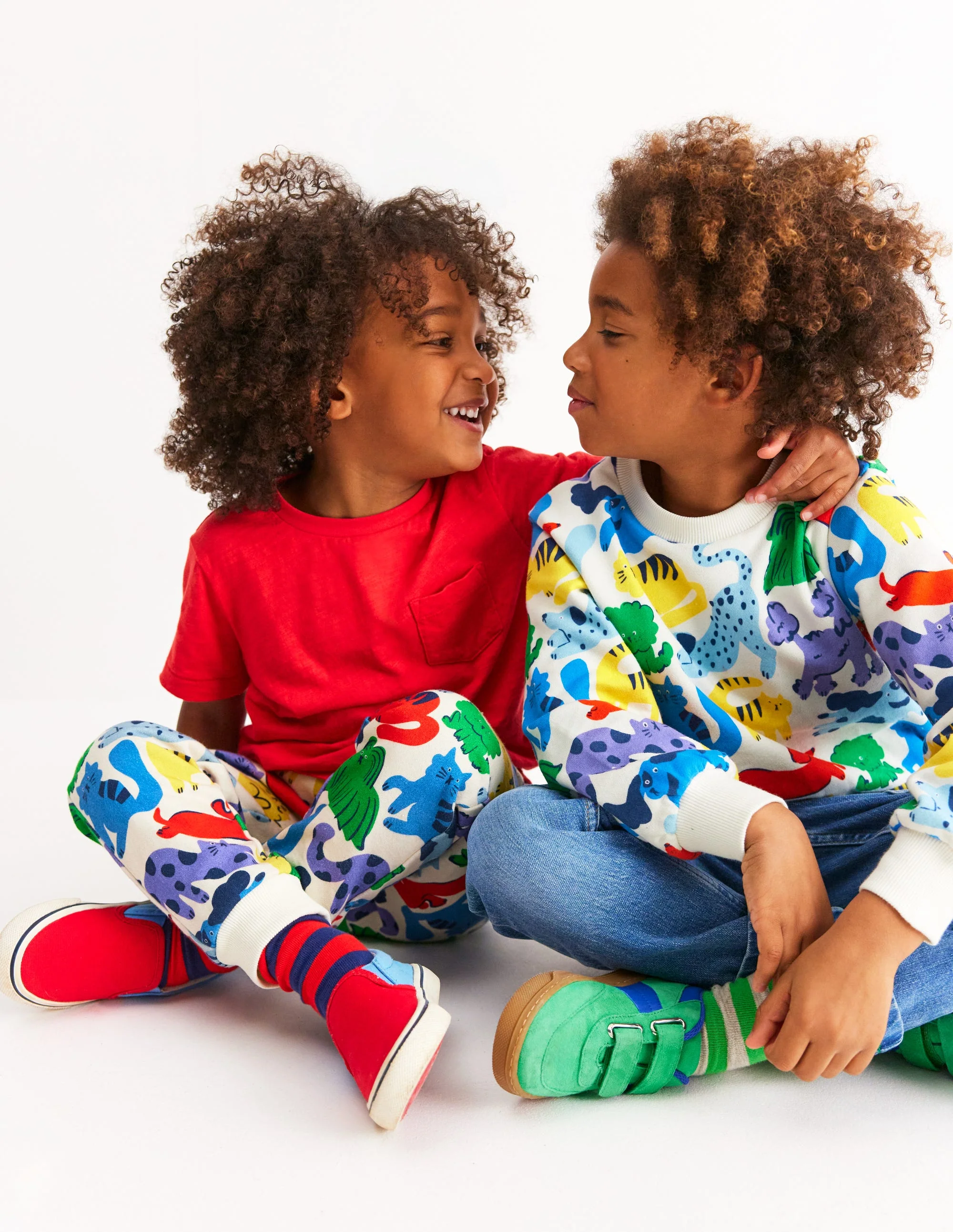Printed Comfy Joggers-Rainbow Pets - Image 5