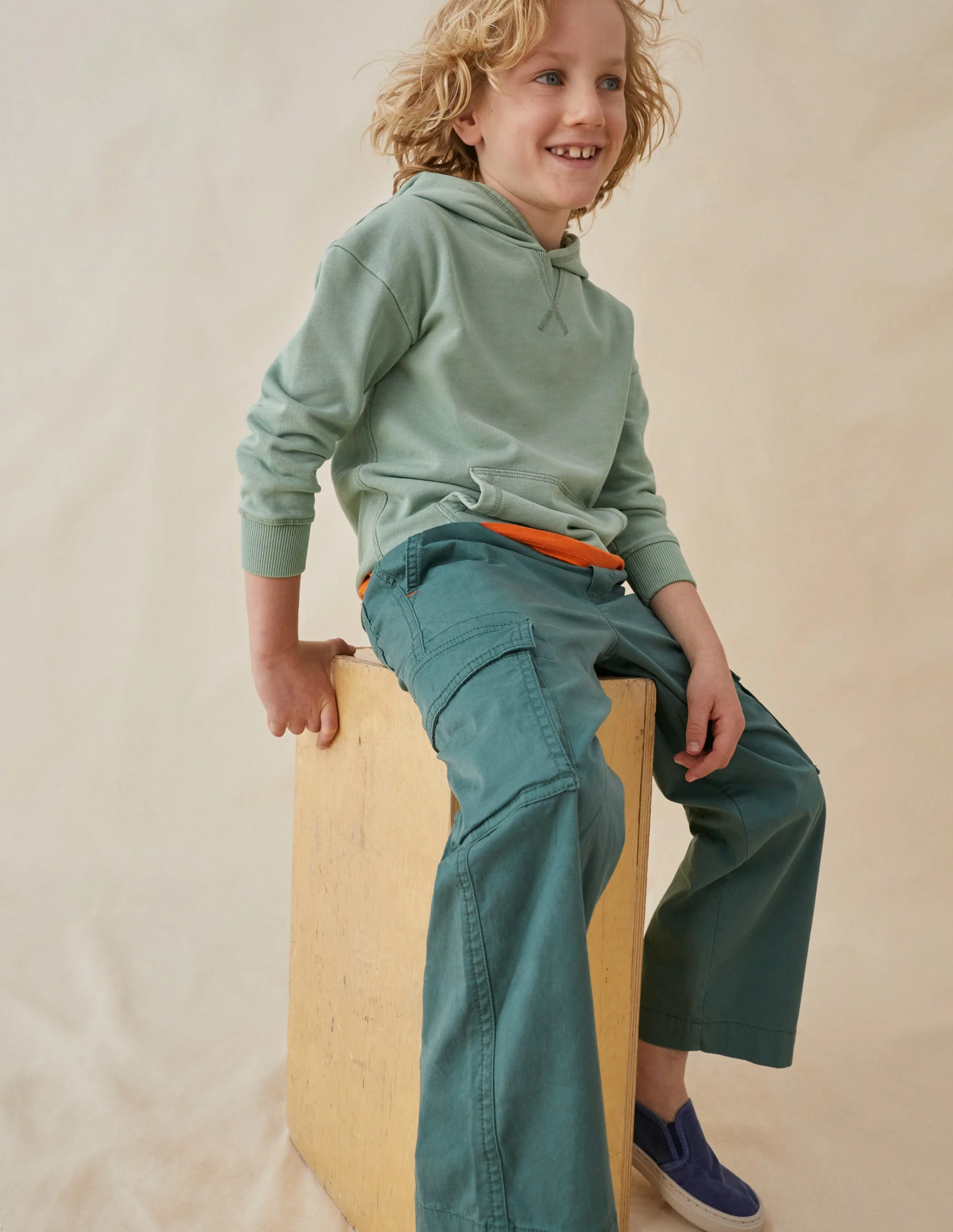 Pull-On Cargo Trouser-Monster Green - Image 4