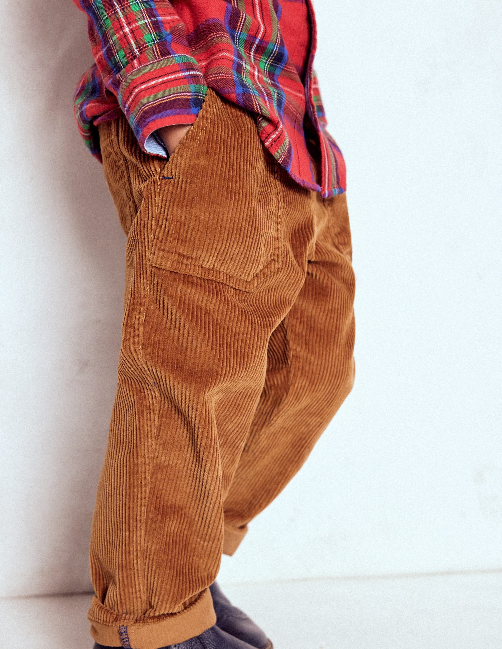 Pull-on Cord Trousers-Ginger - Image 2
