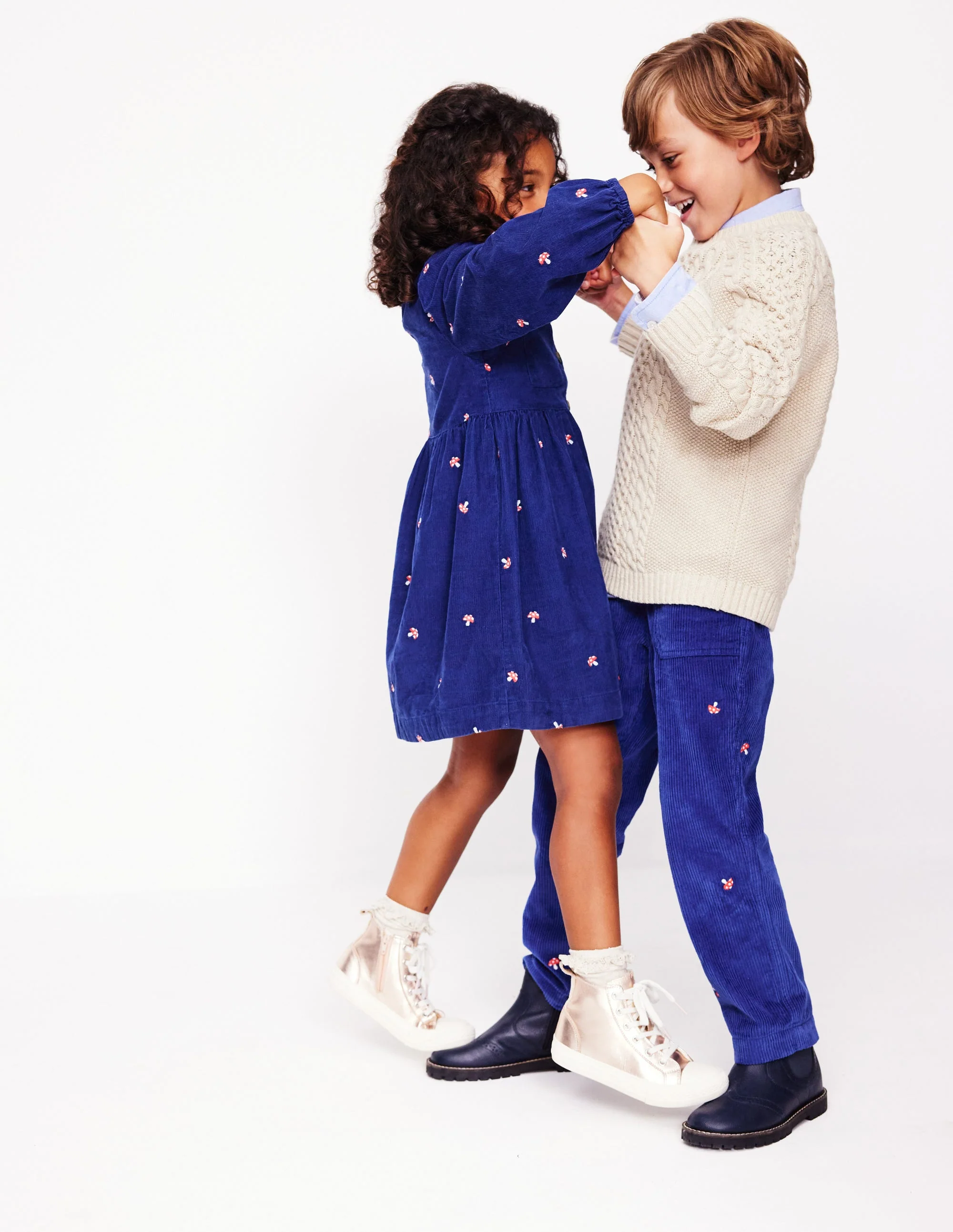 Pull-On Cord Trousers-Sapphire Blue Toadstool - Image 4
