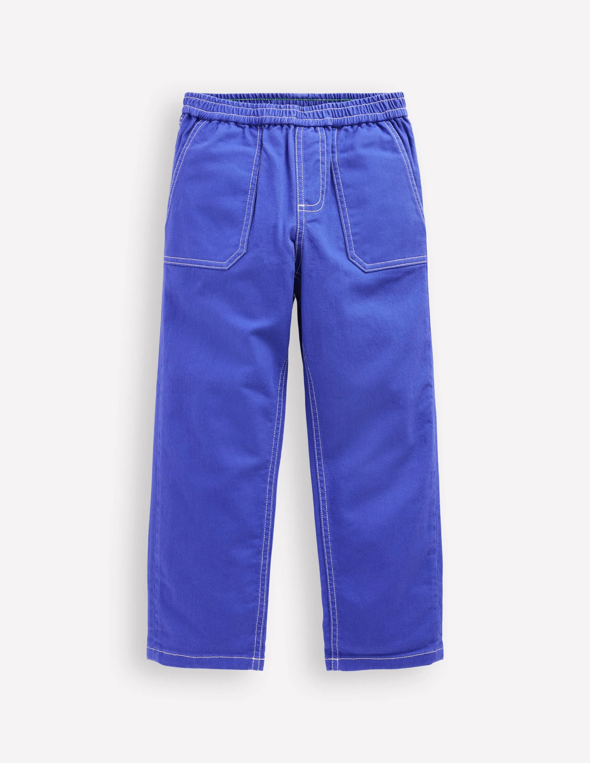 Pull-on Cotton Trouser-Blue Heron