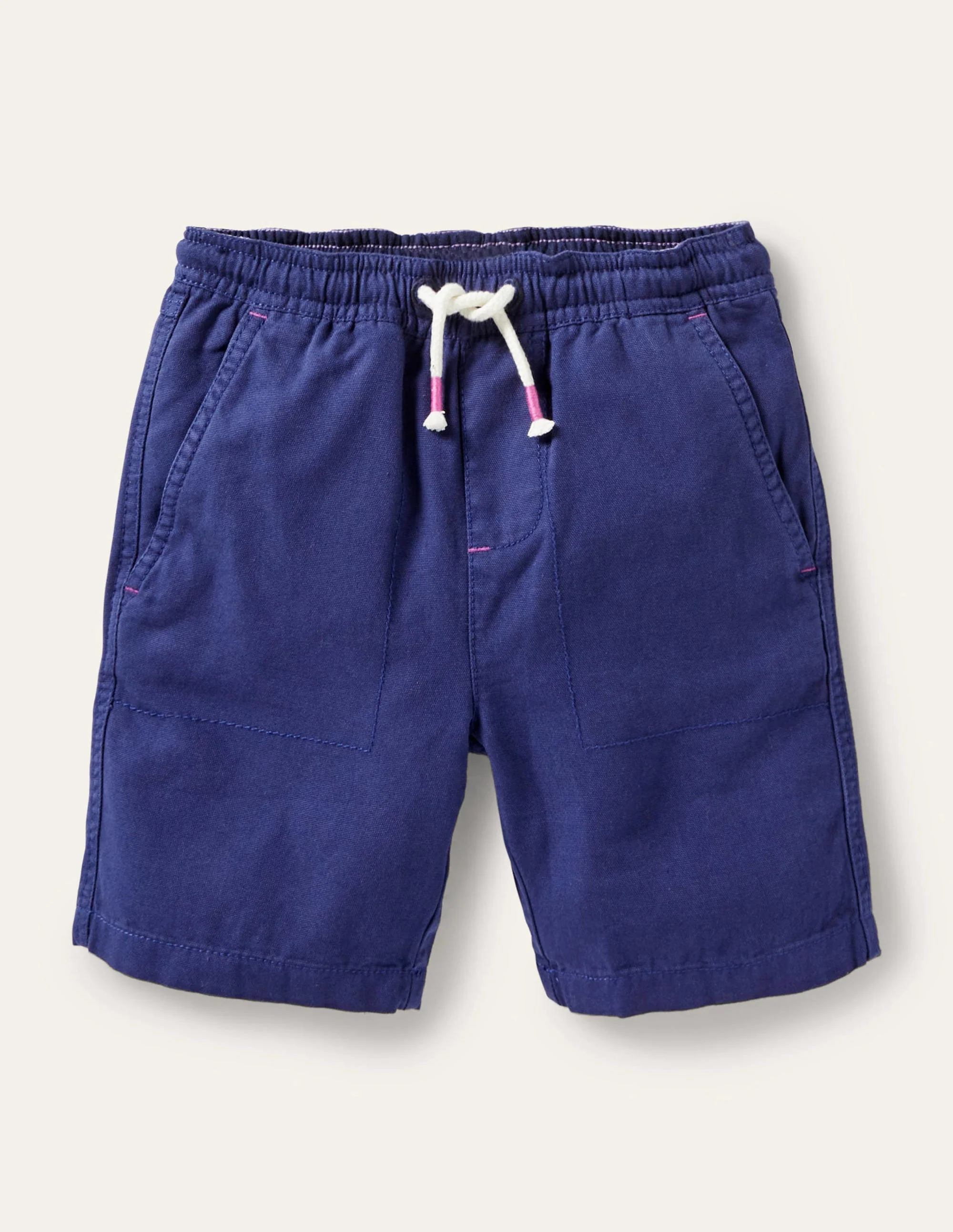 Pull-on Drawstring Shorts-College Navy