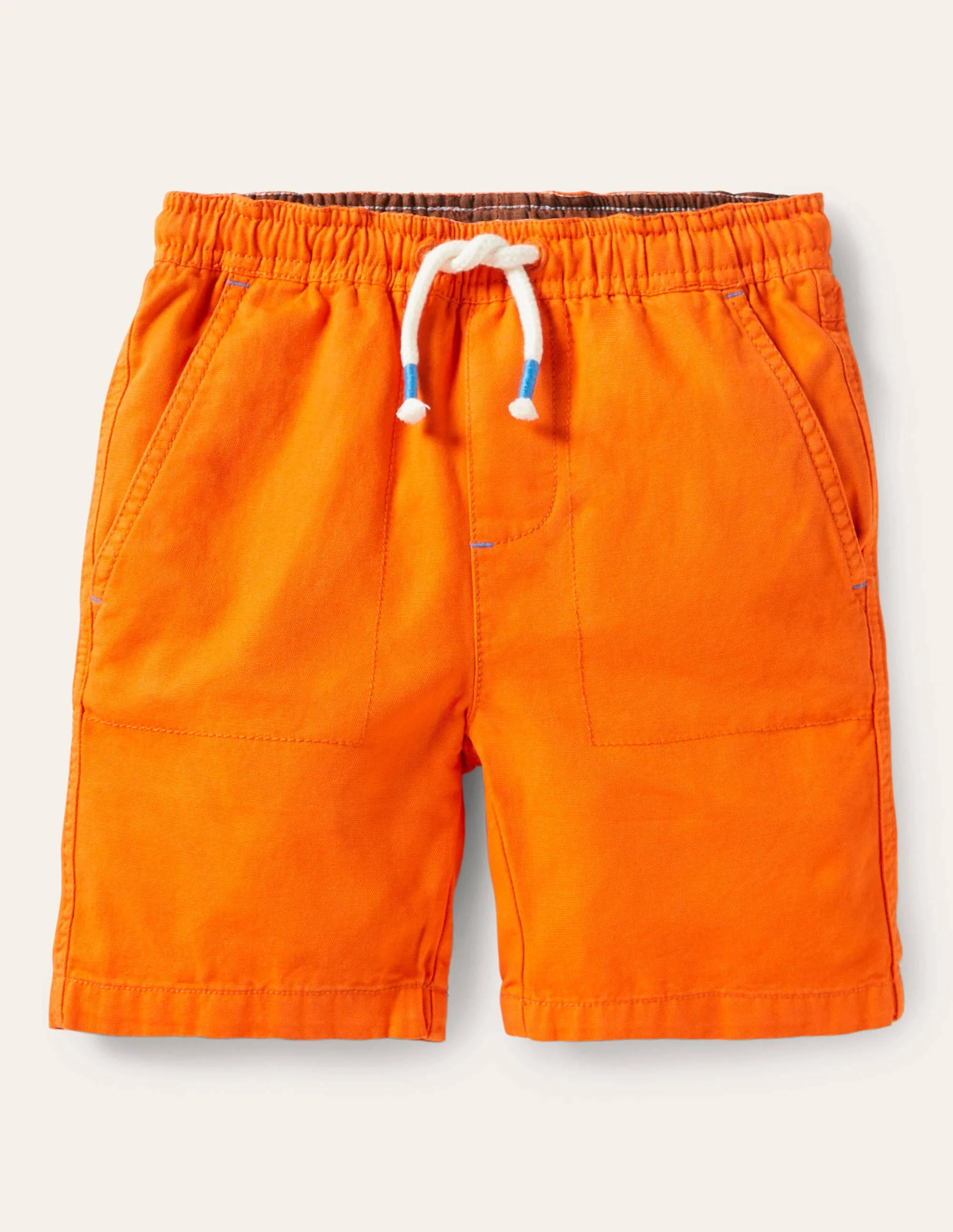 Pull-on Drawstring Shorts-Mandarin Orange