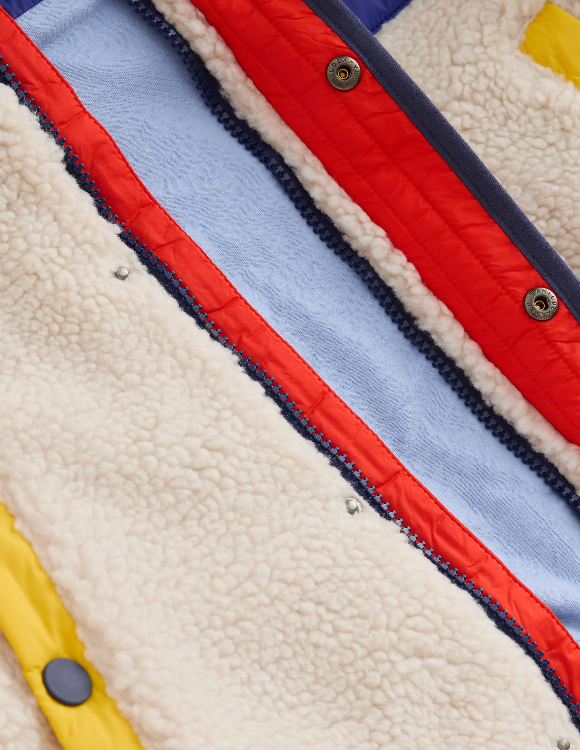 Quilted Borg Jacket-Multi Colourblock - Image 5
