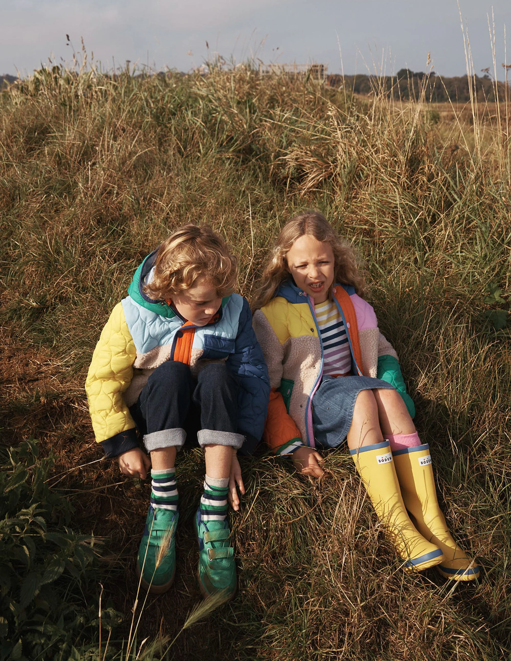 Quilted Borg Jacket-Multi Colourblock - Image 8