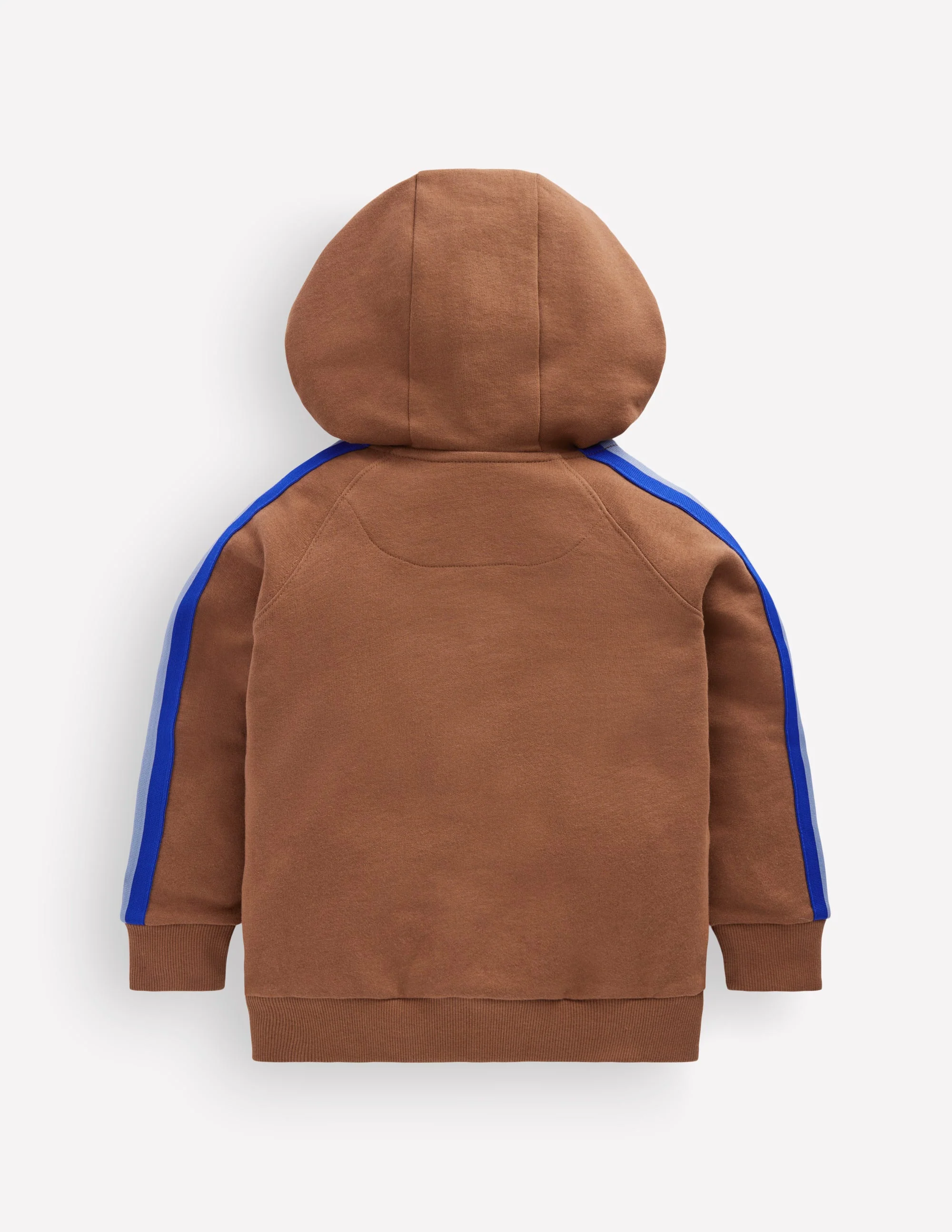 Raglan Zip-through Hoodie-Brown - Image 2