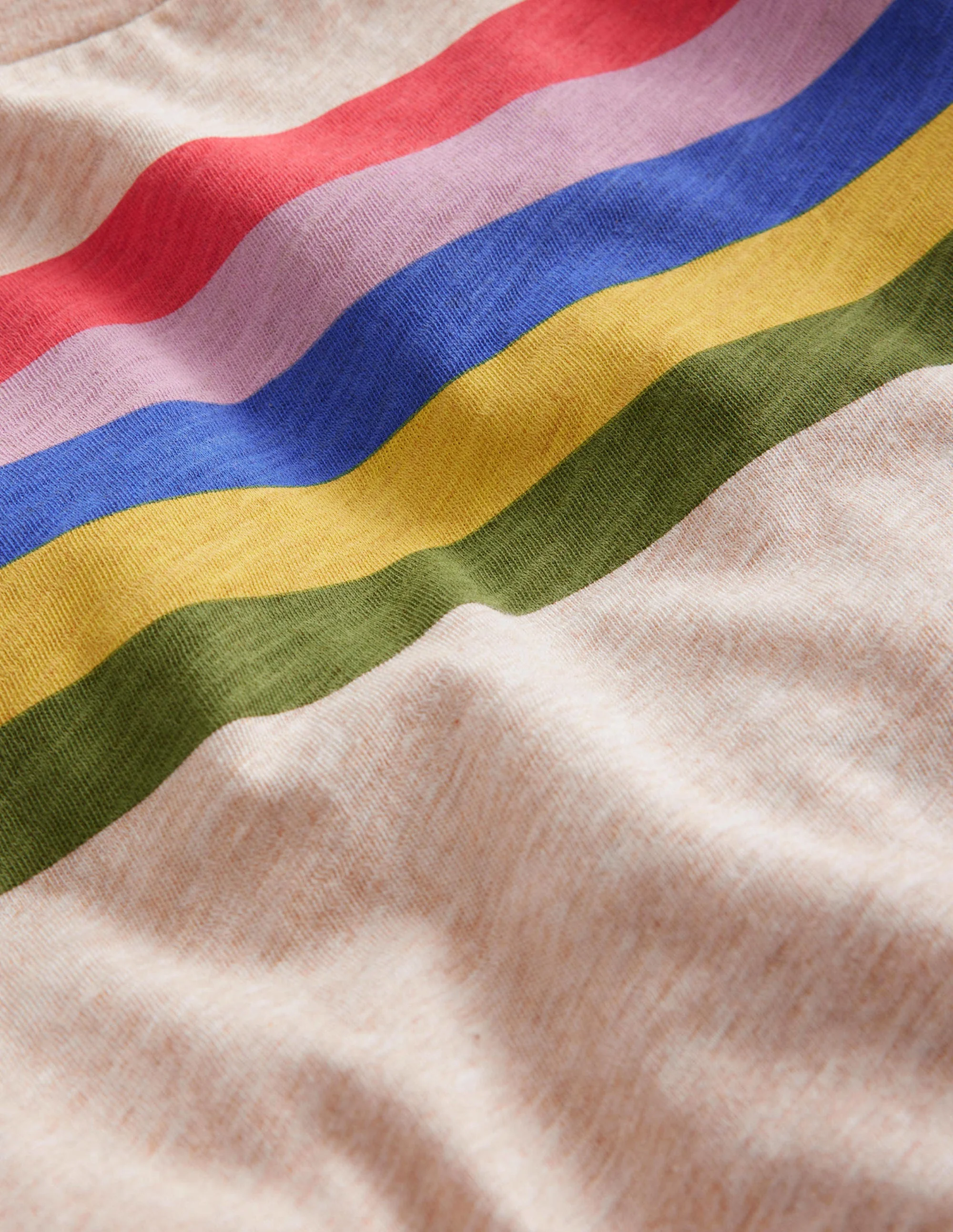 Rainbow Stripe Slub T-shirt-Jam/Blue Stripe - Image 3