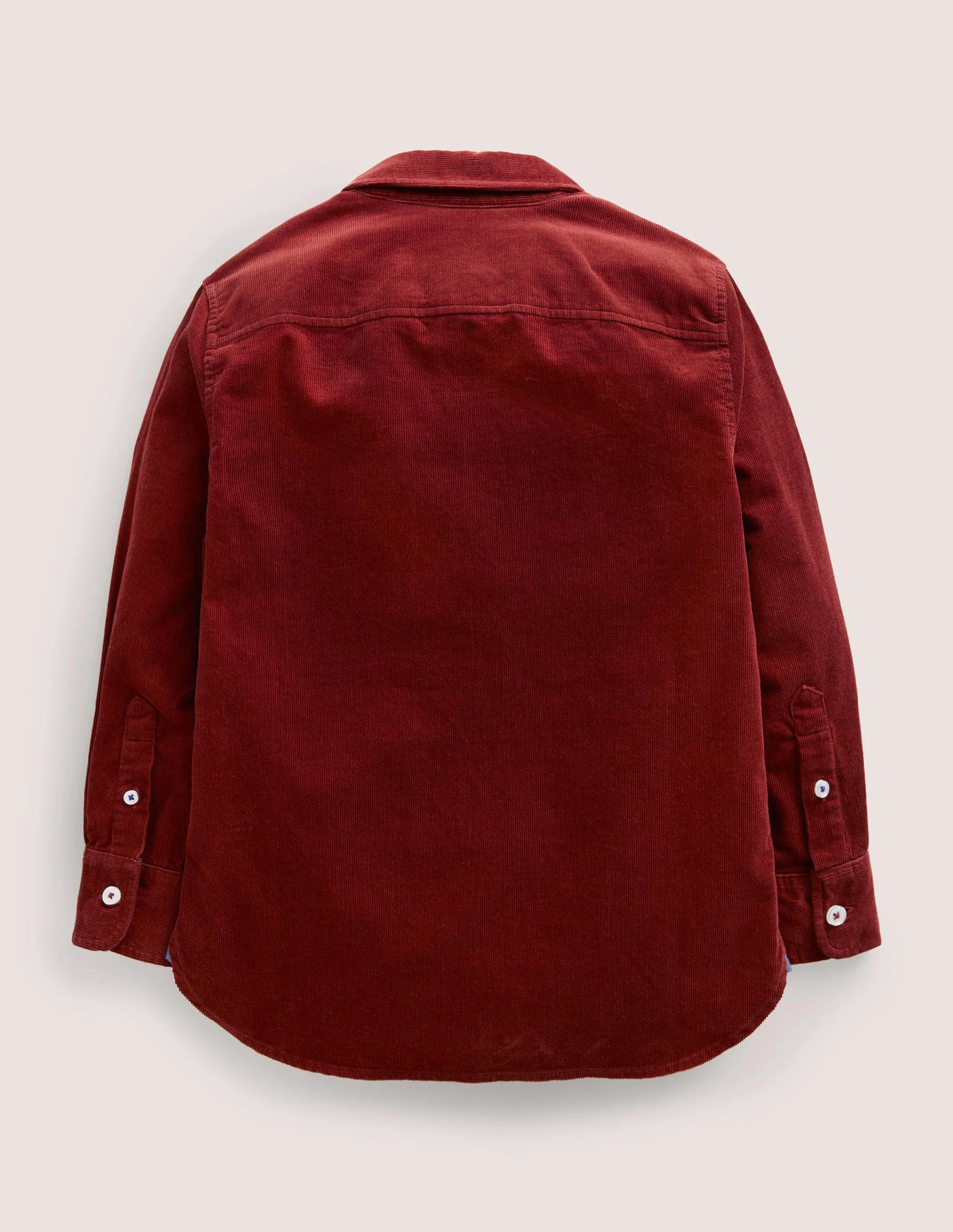 Rainbow Trim Cord Shirt-Conker Red - Image 2