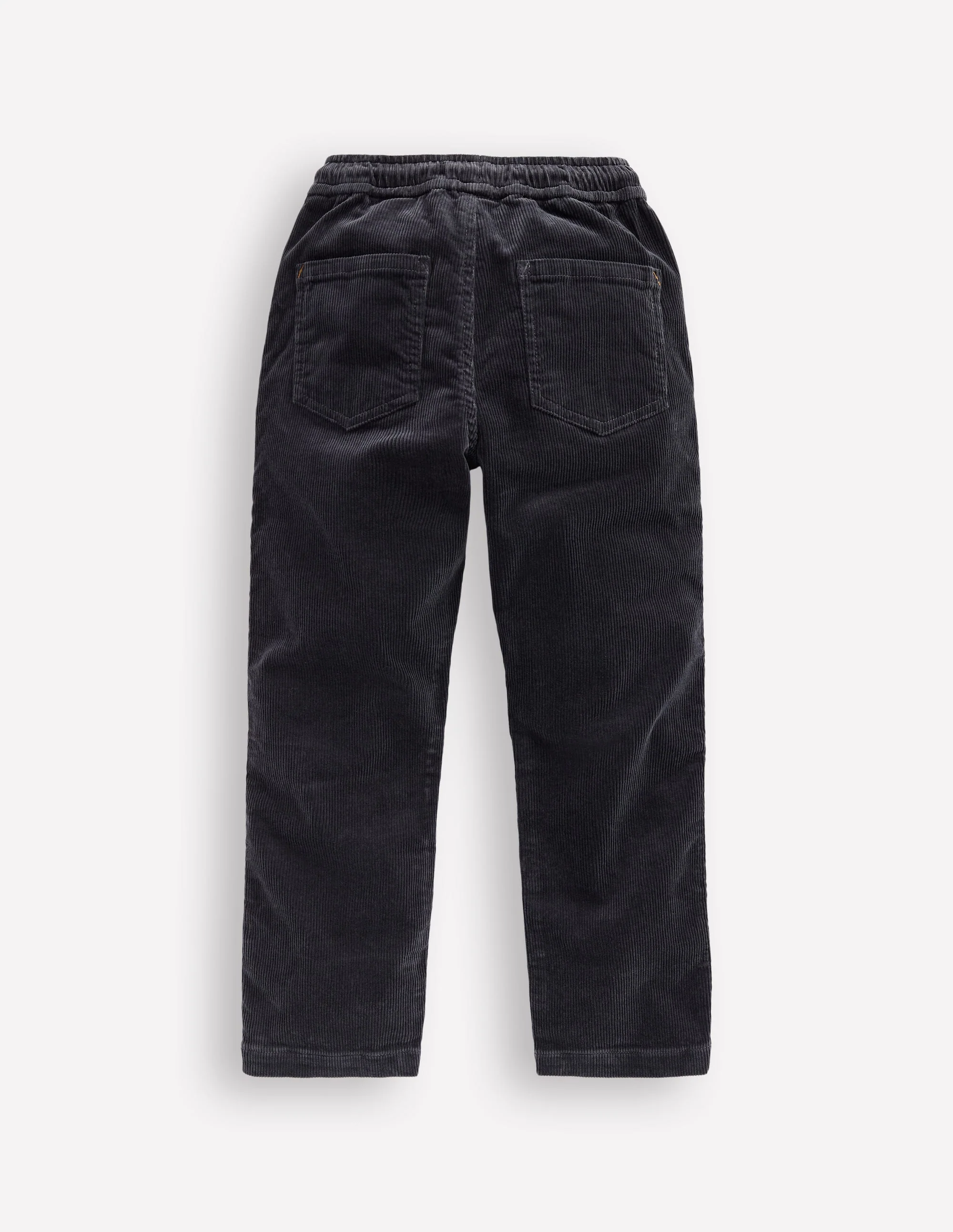 Slim Pull-On Trousers-Charcoal Cord - Image 2