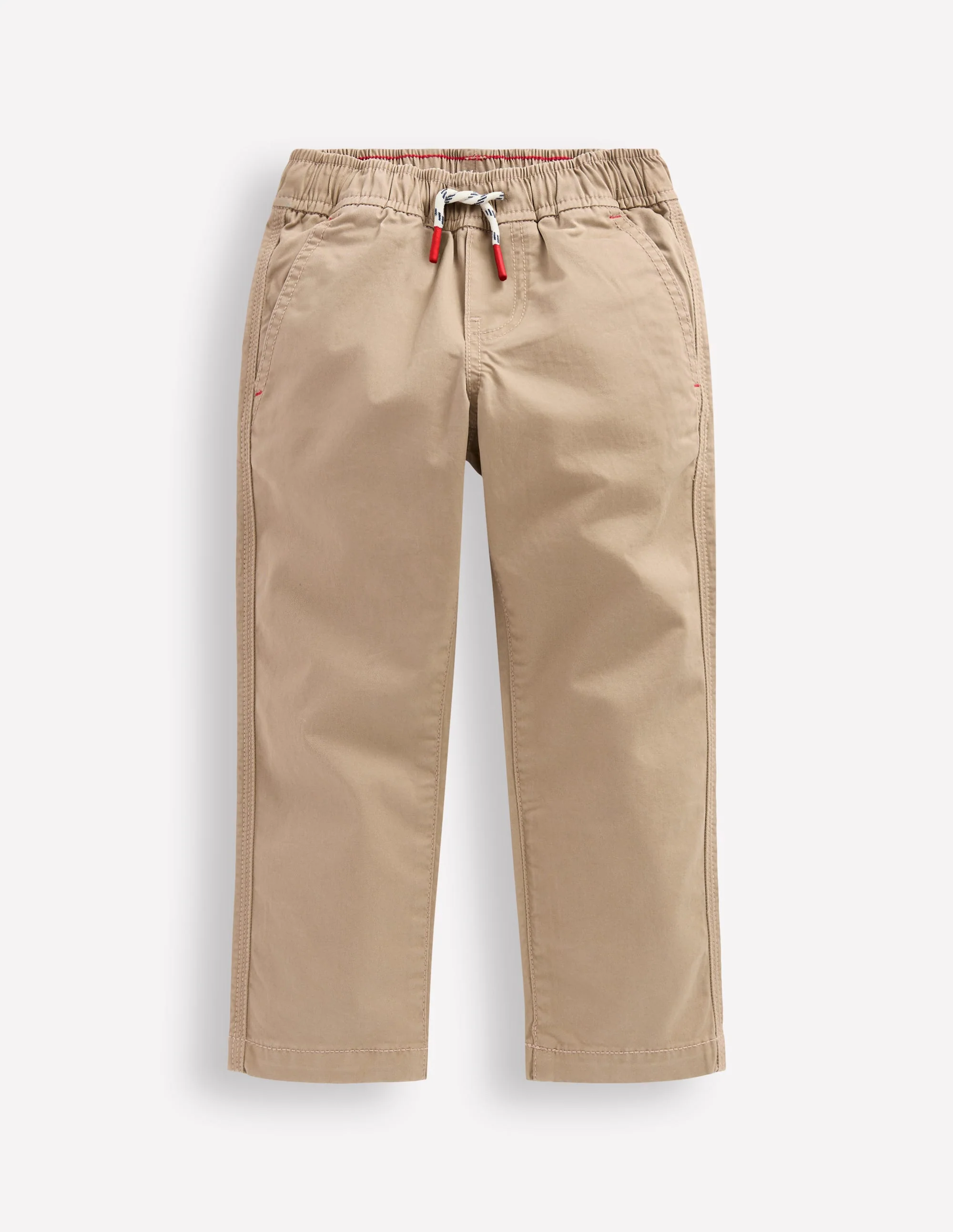 Slim Pull-on Trousers-Greige - Image 5