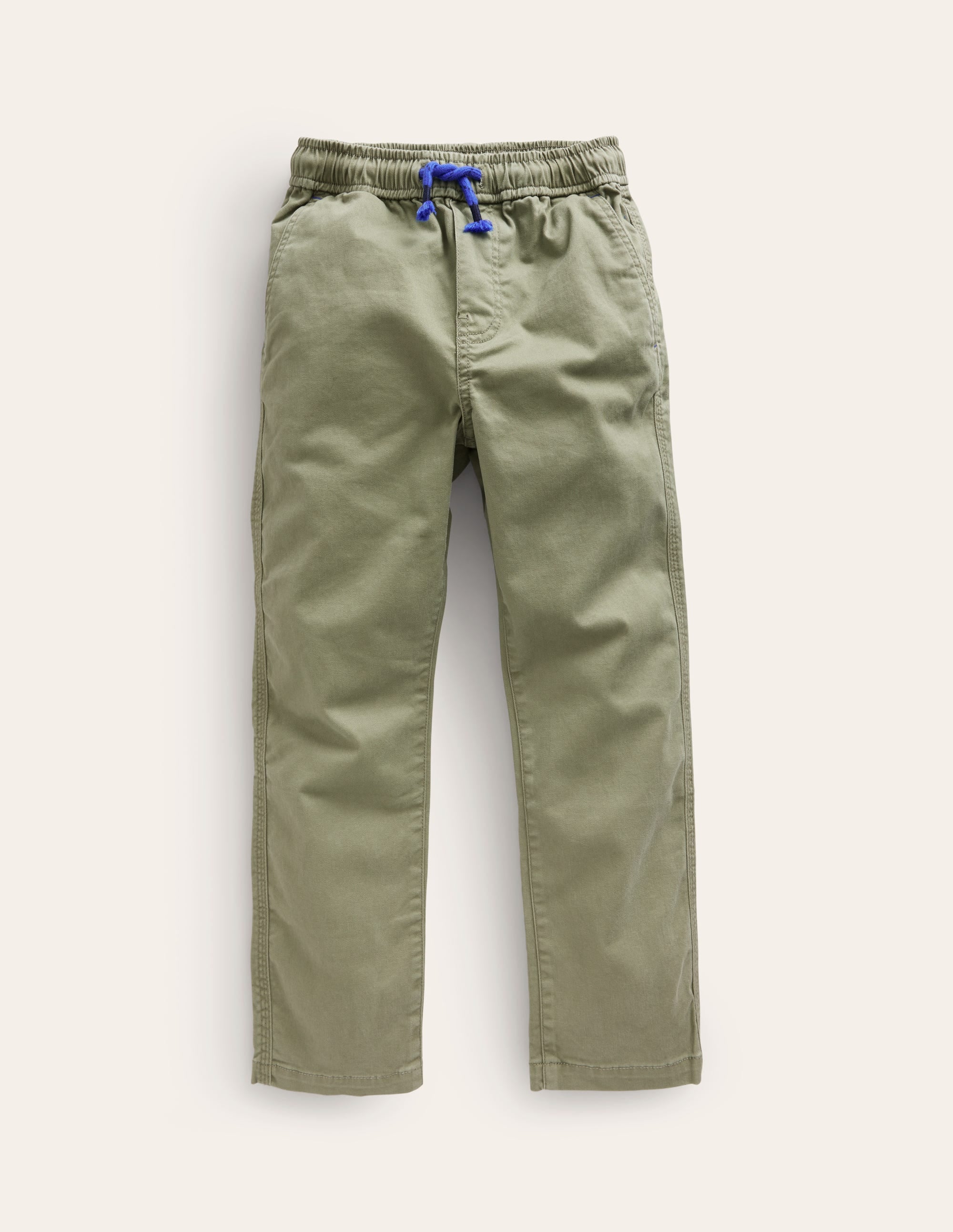 Slim Pull-On Trousers-Pottery Green