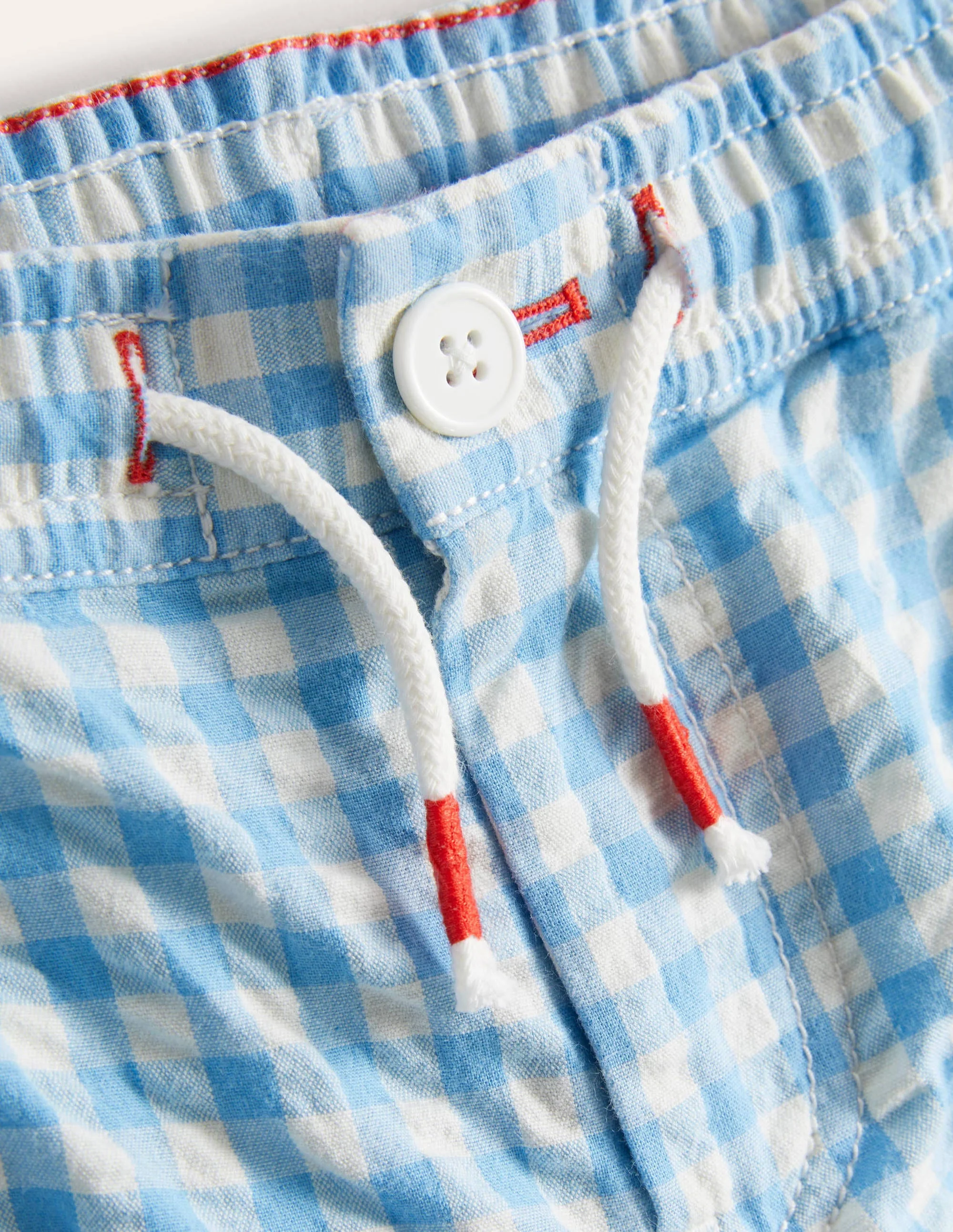 Smart Roll-Up Shorts-Bright Bluebell Gingham - Image 3