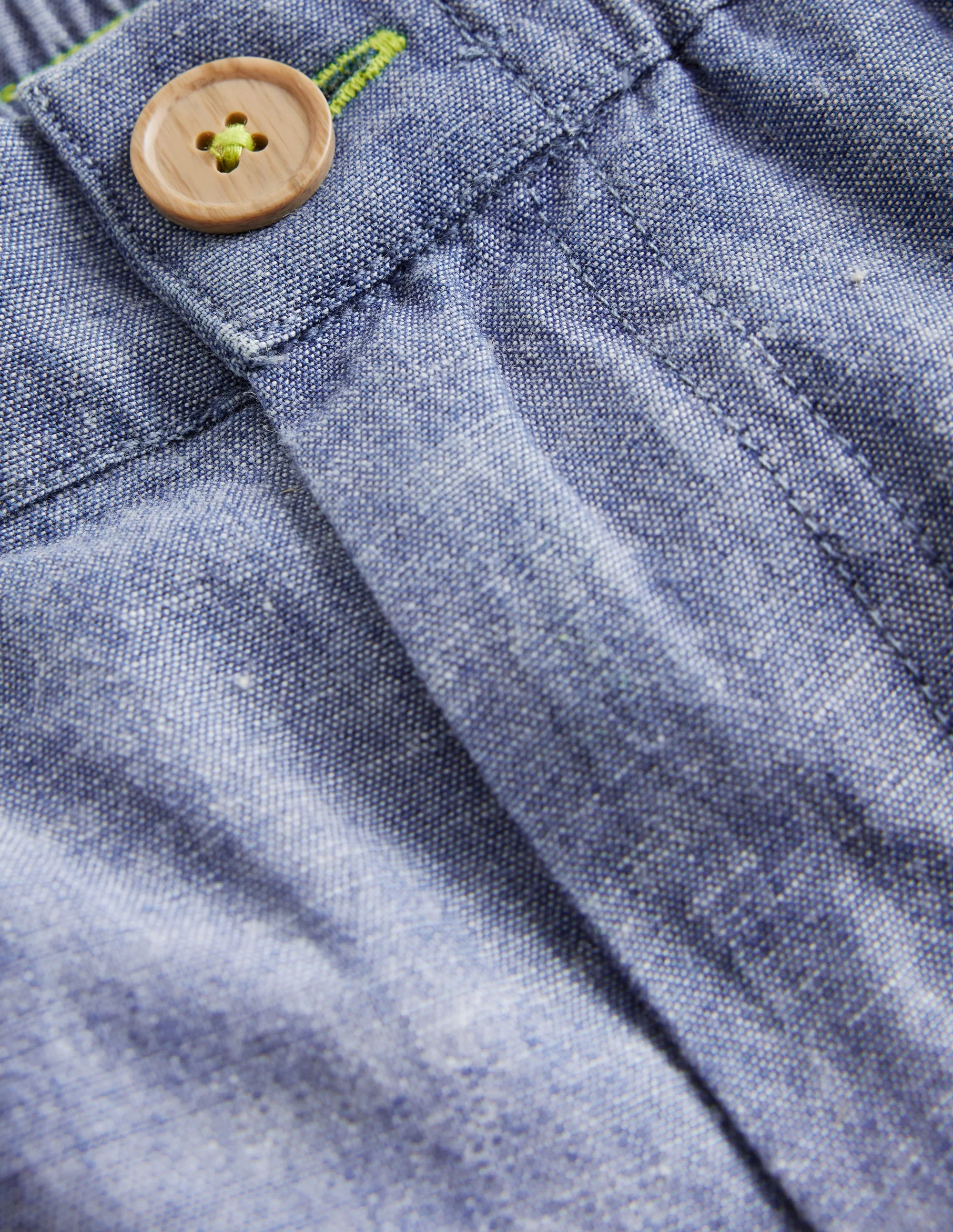 Smart Roll Up Shorts-Dark Chambray - Image 3