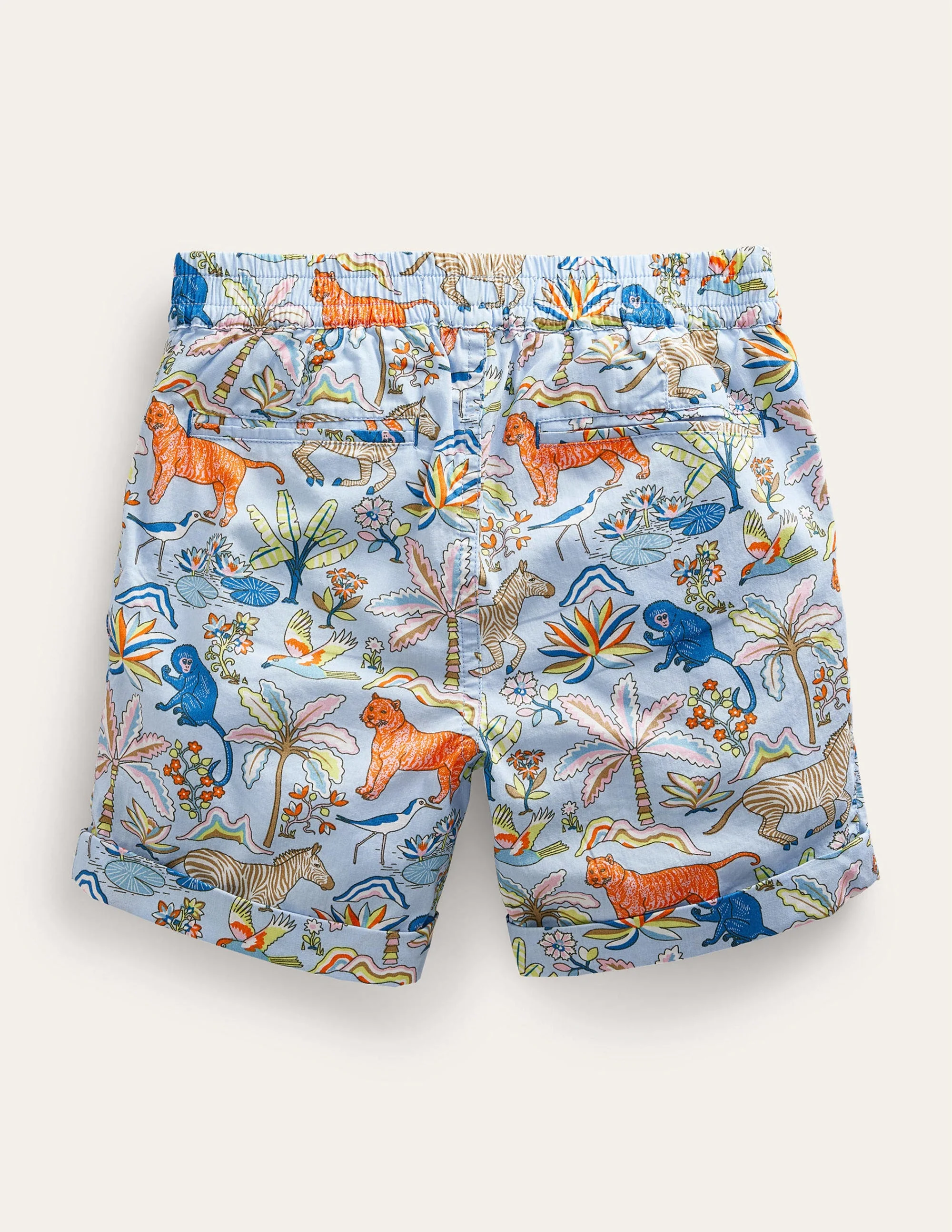Smart Roll-Up Shorts-Surf Tropical Garden - Image 2