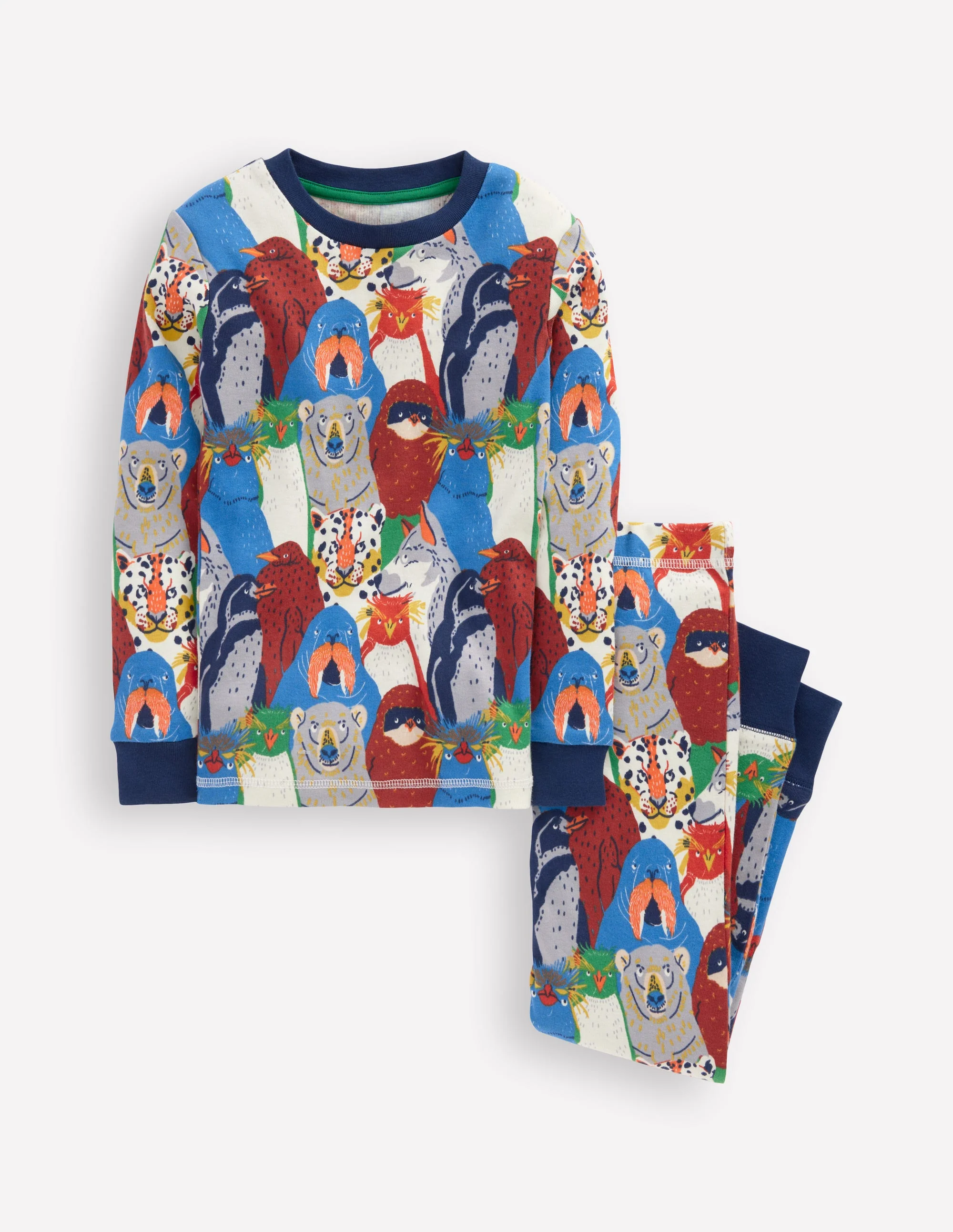 Snug Long John Pyjamas-Multi Arctic Audience