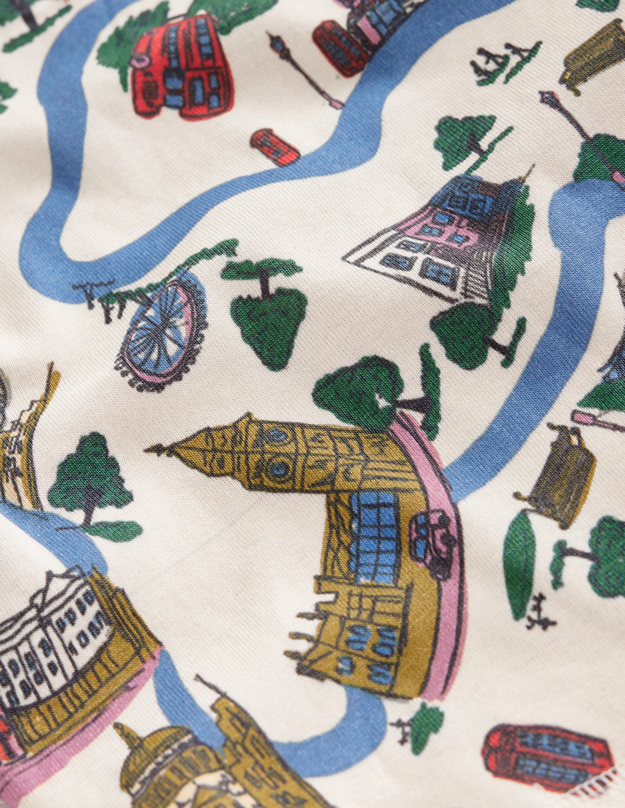 Snug Twin Pack Pyjamas-London Scene and Stripe - Image 3