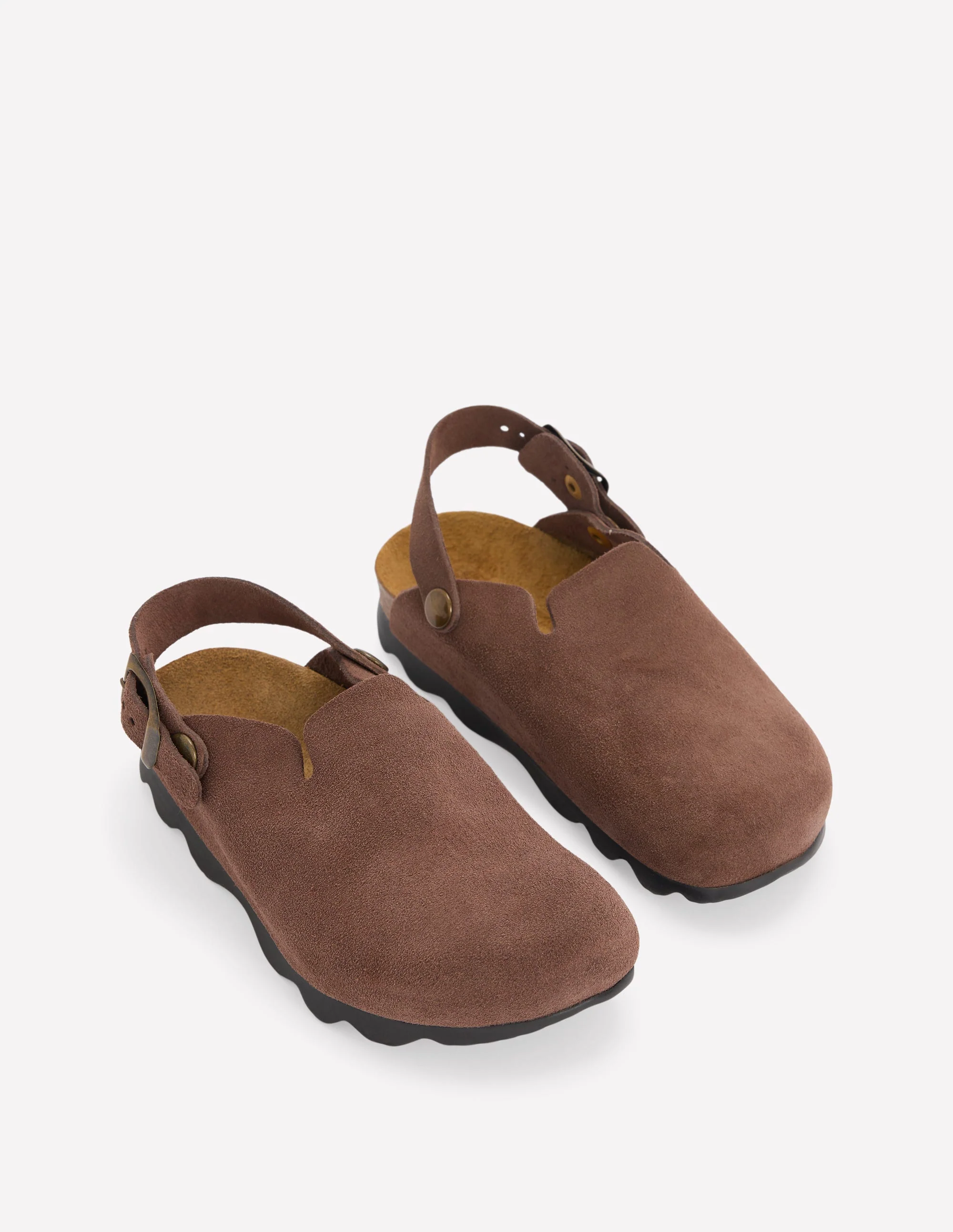 Suede Clogs-Raw Umber - Image 2