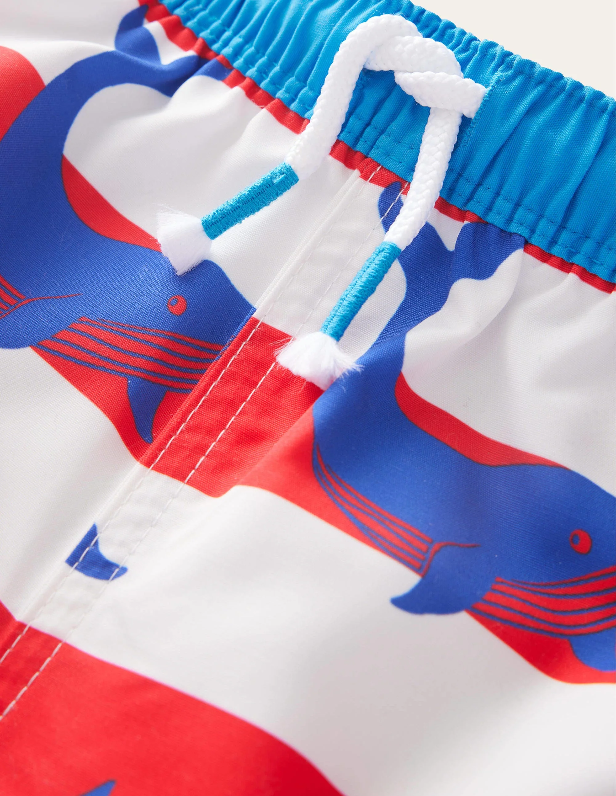 Swim Shorts-Ivory and Strawberry Whales - Image 3