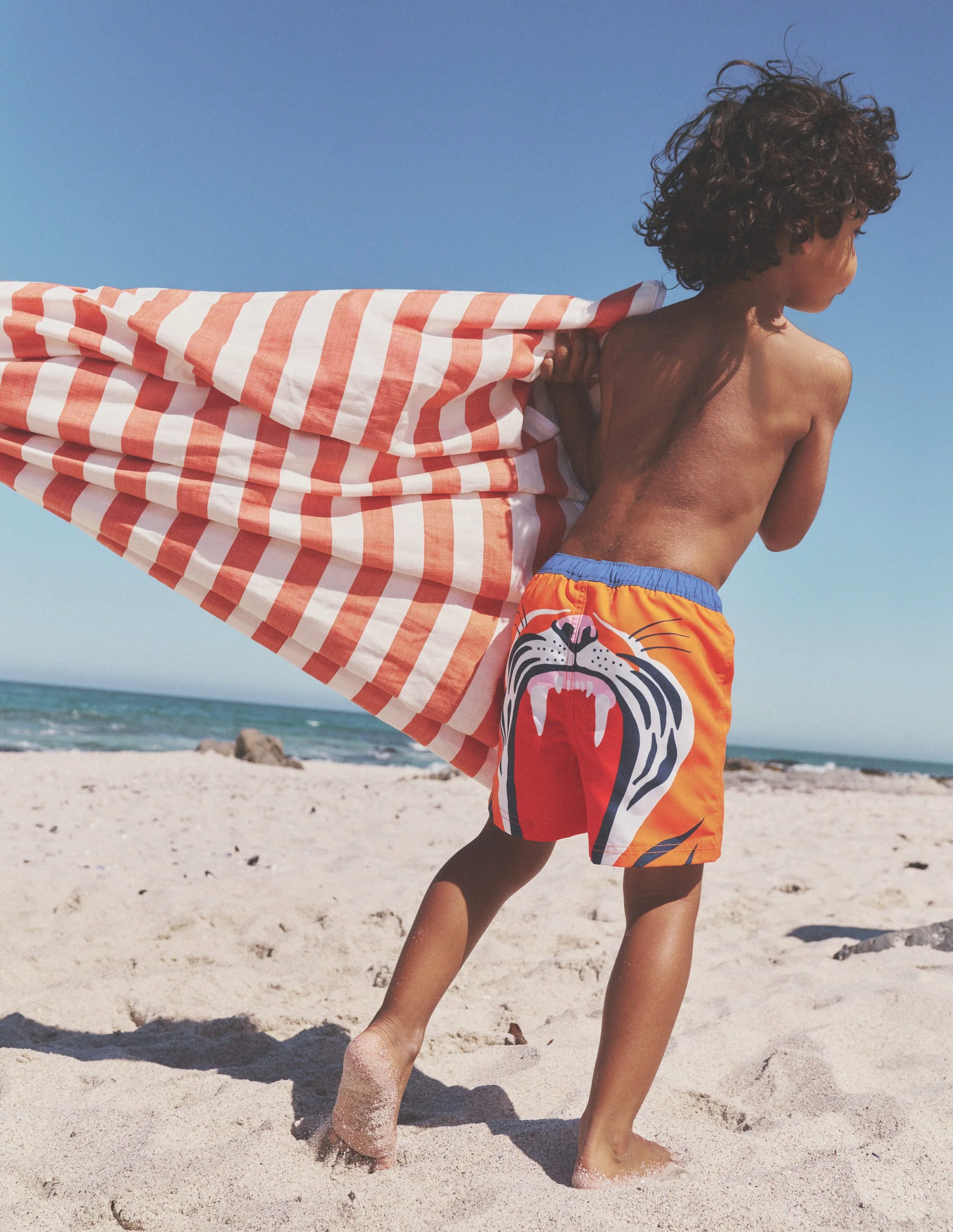 Swim Shorts-Mandarin Tiger - Image 4