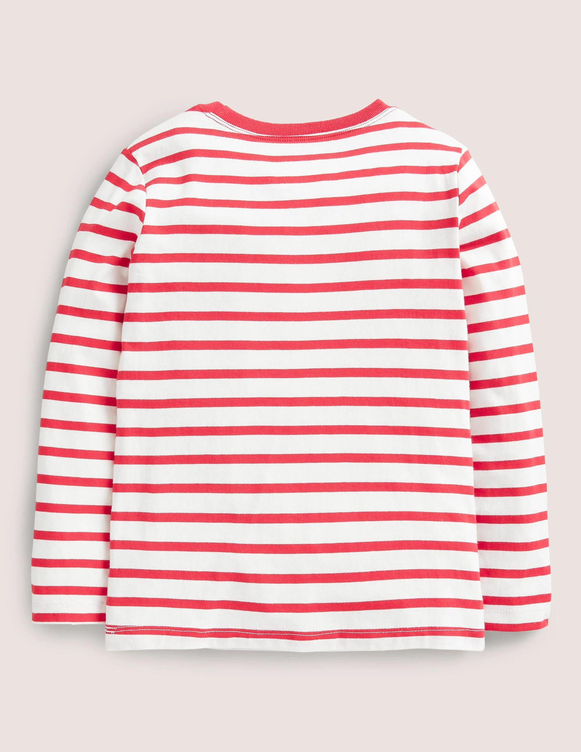 Textured Snowman T-shirt-Rockabilly Red/Ivory - Image 2