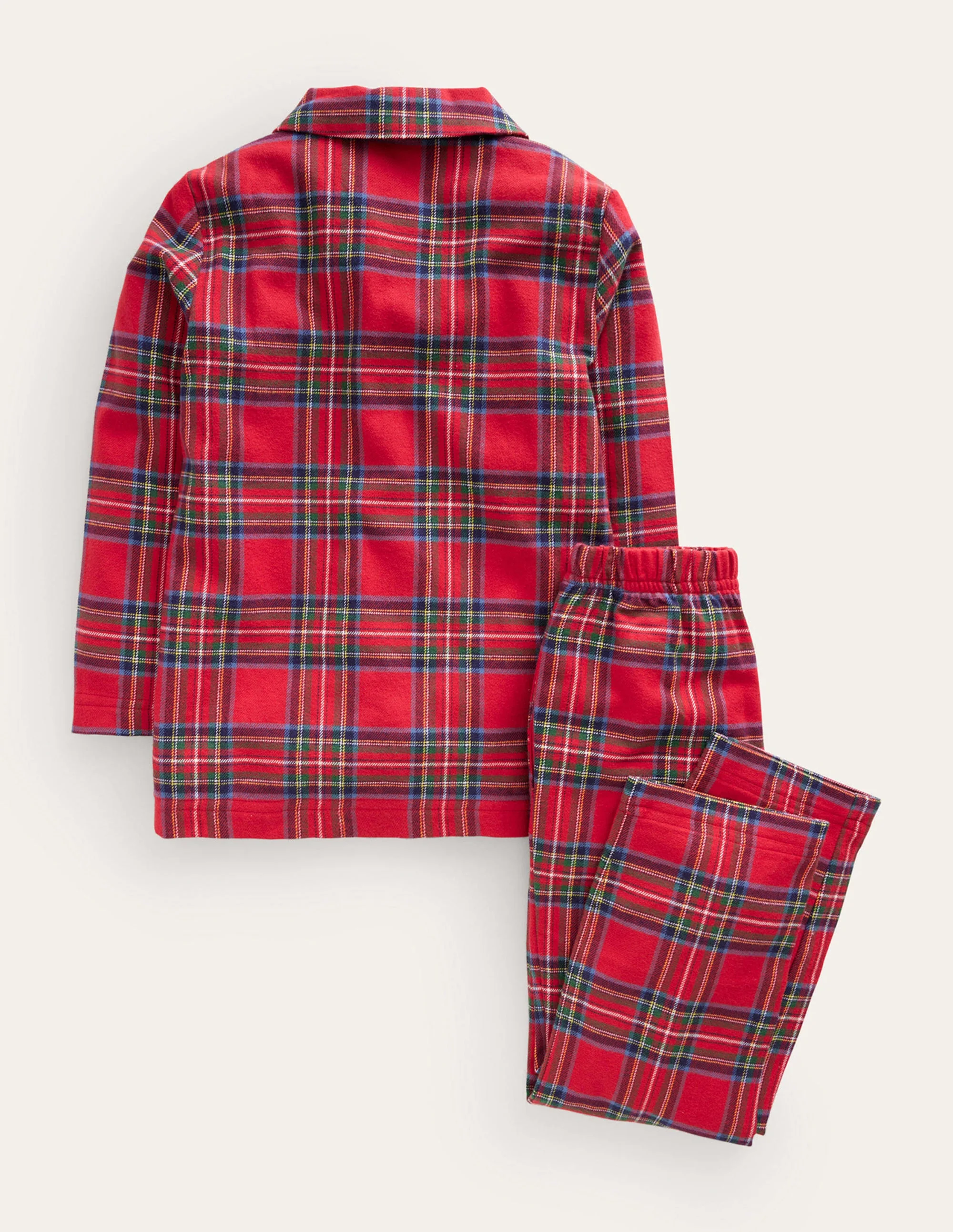 Woven Pyjamas Set-Red Check - Image 2
