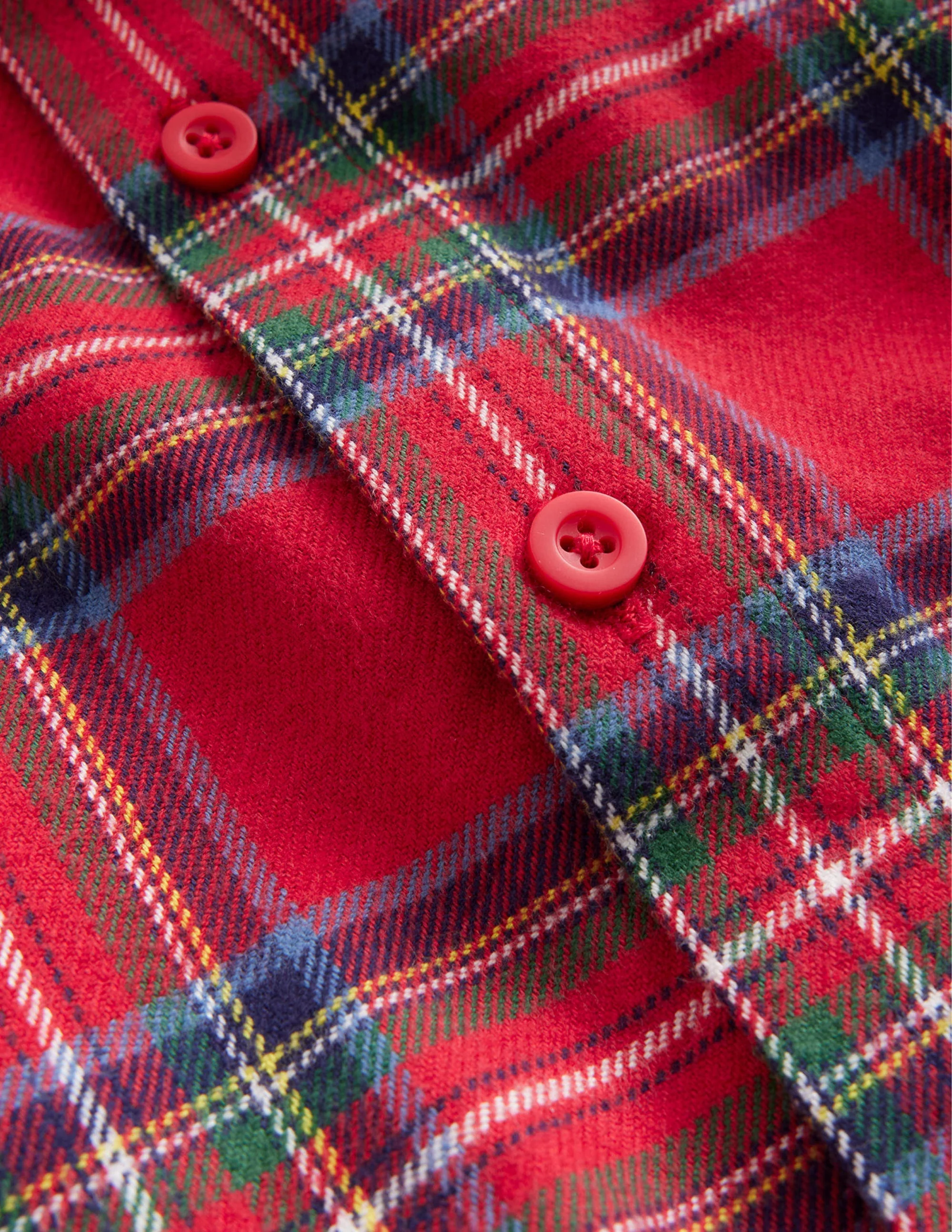 Woven Pyjamas Set-Red Check - Image 3