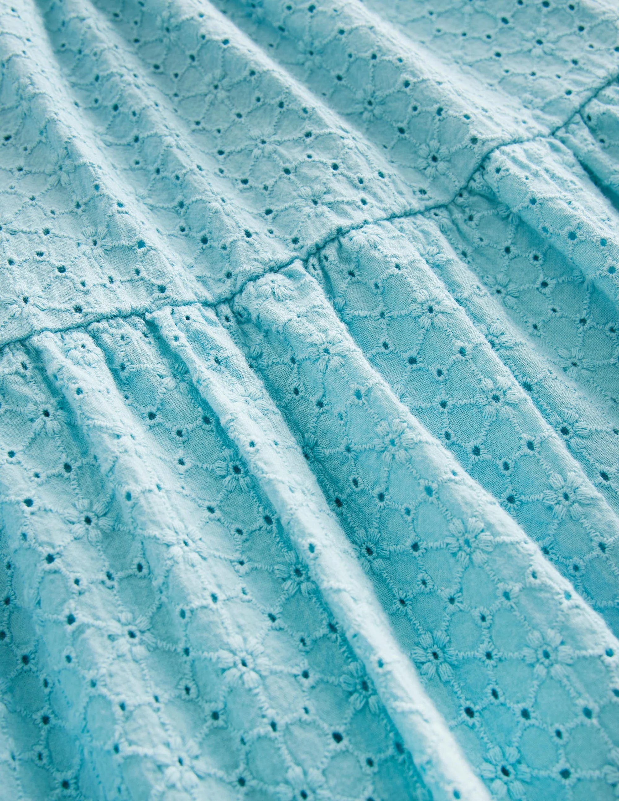 All Over Broderie Dress-Aqua Sea - Image 3