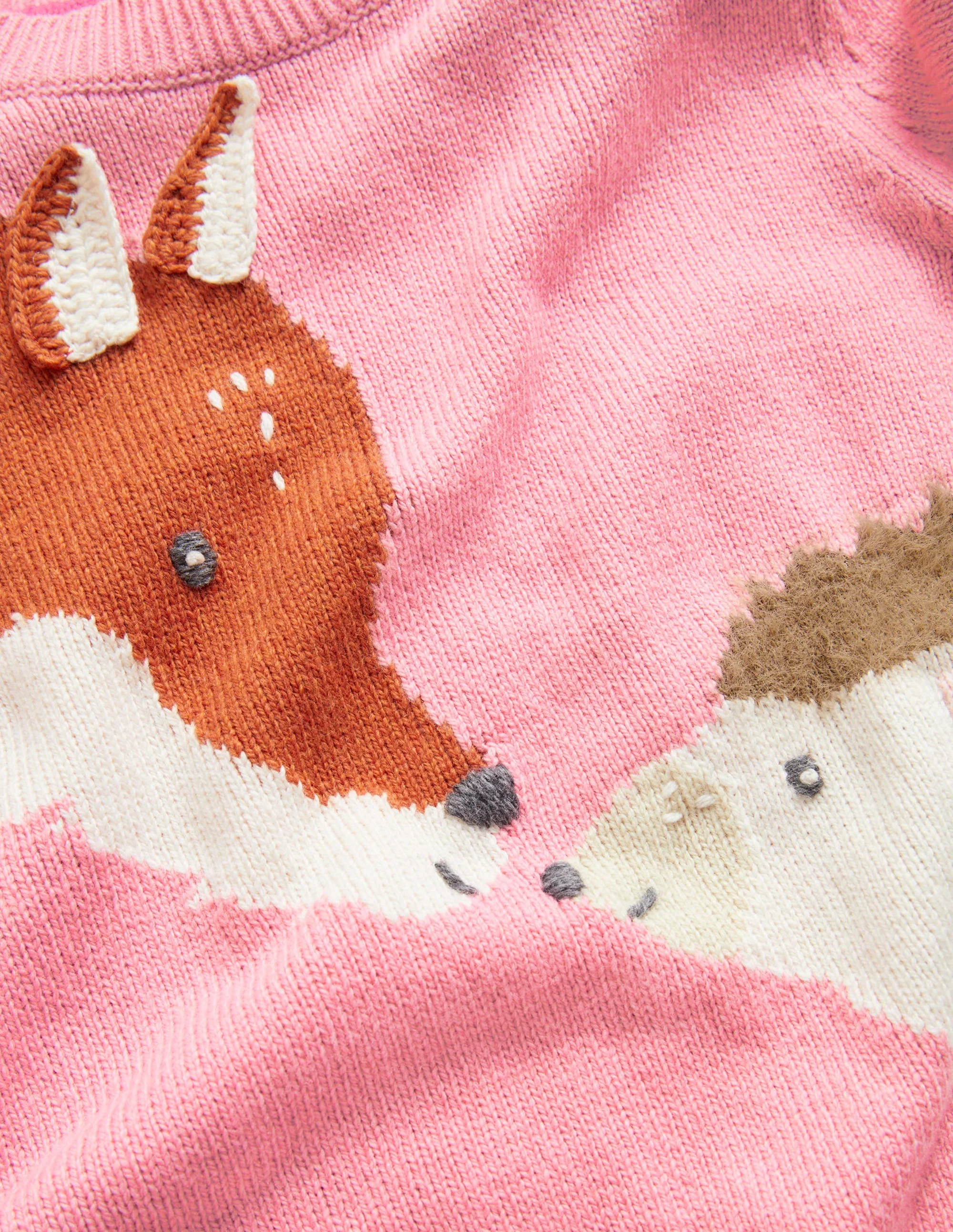 Animal Sleeve Jumper-Formica Pink Fox - Image 3