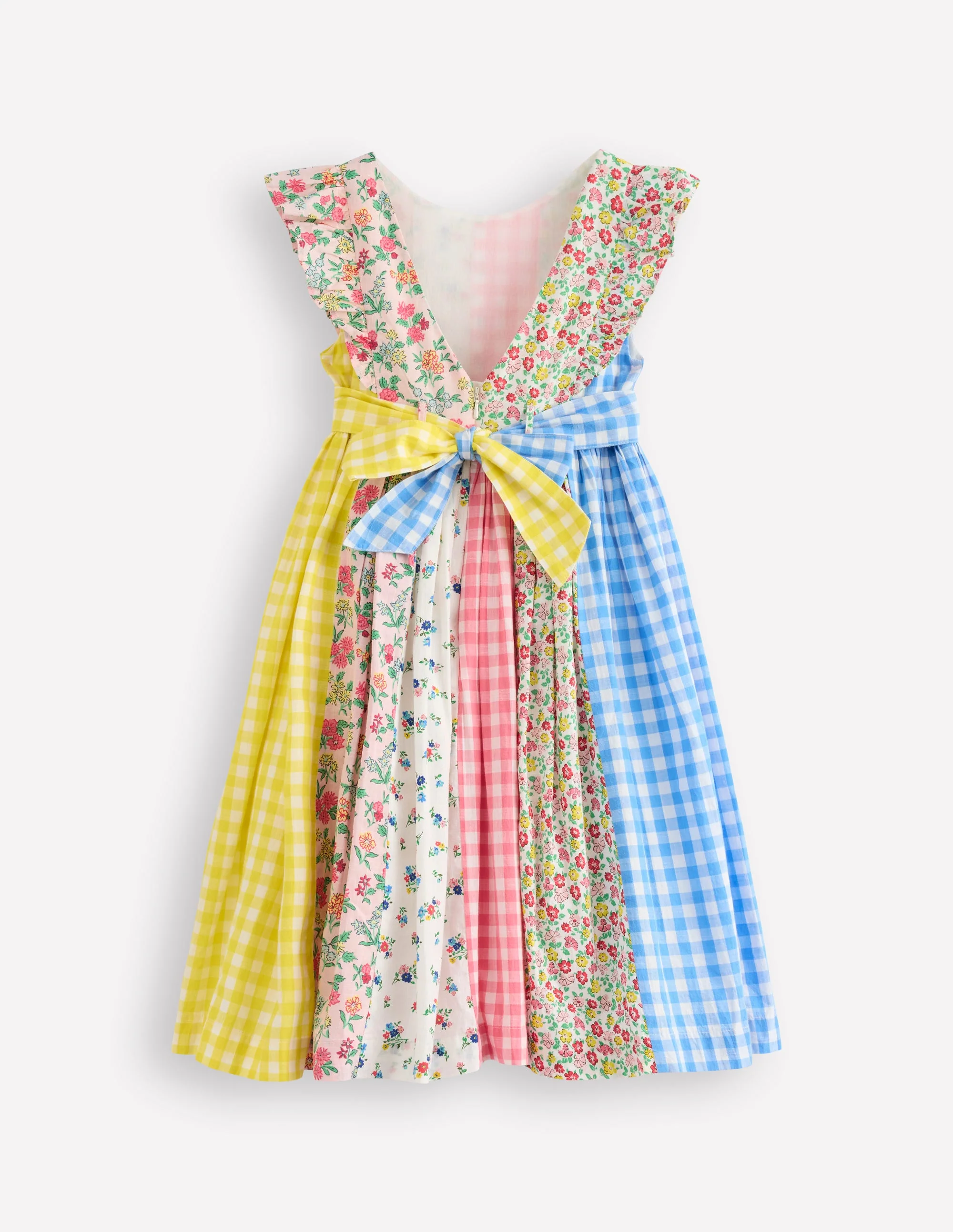 Bow Back Midi Dress-Patchwork Floral - Image 6