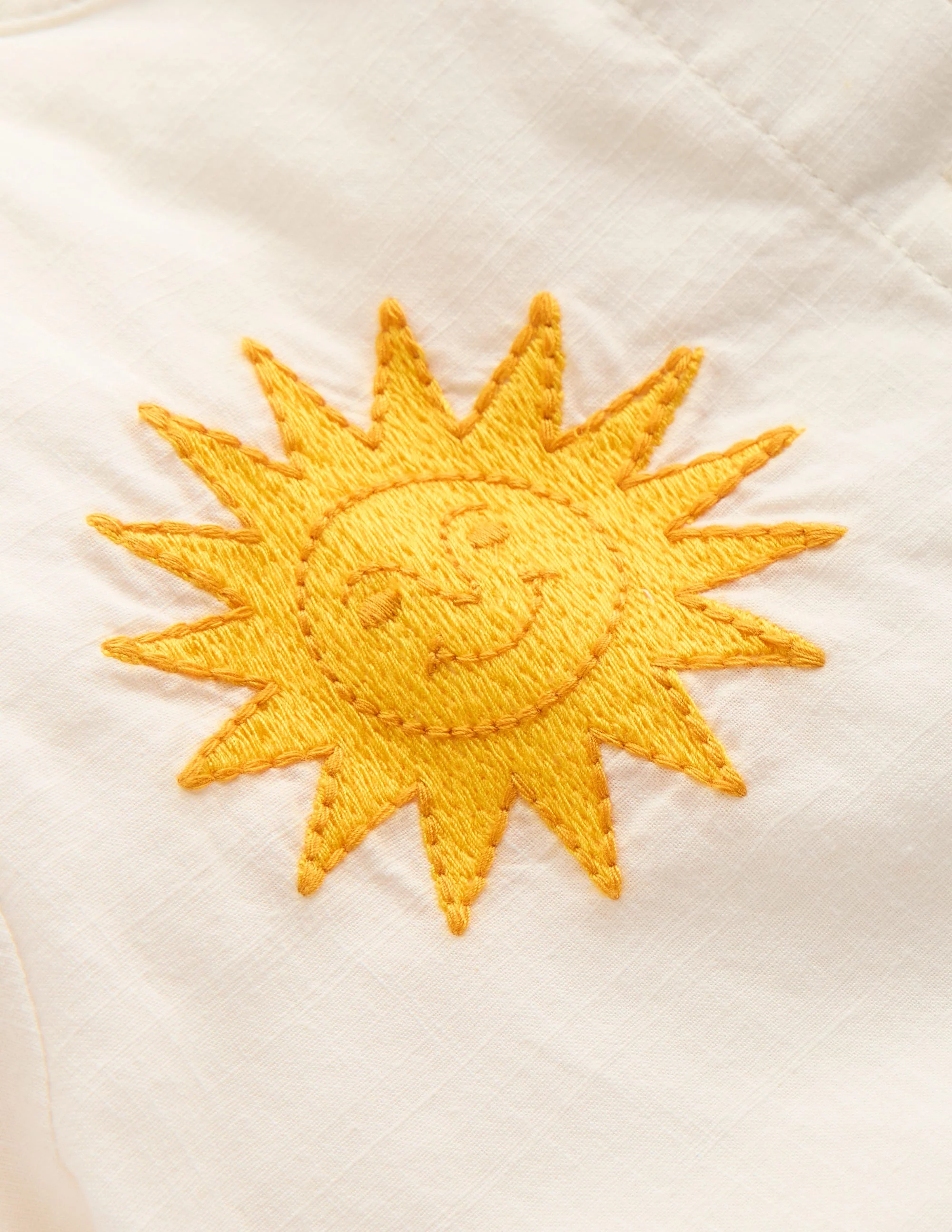 Button-through Blouse-Soft Ivory Embroidery - Image 3