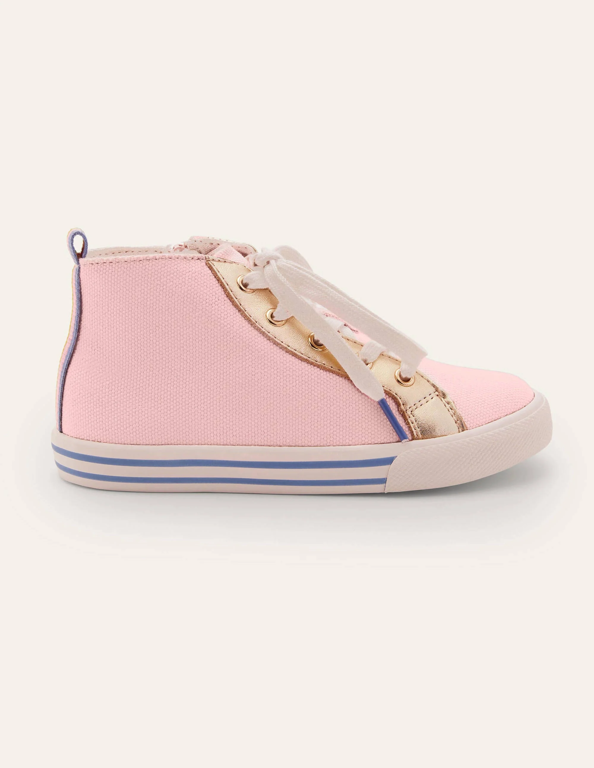 Canvas High Top Trainers-Boto Pink - Image 2