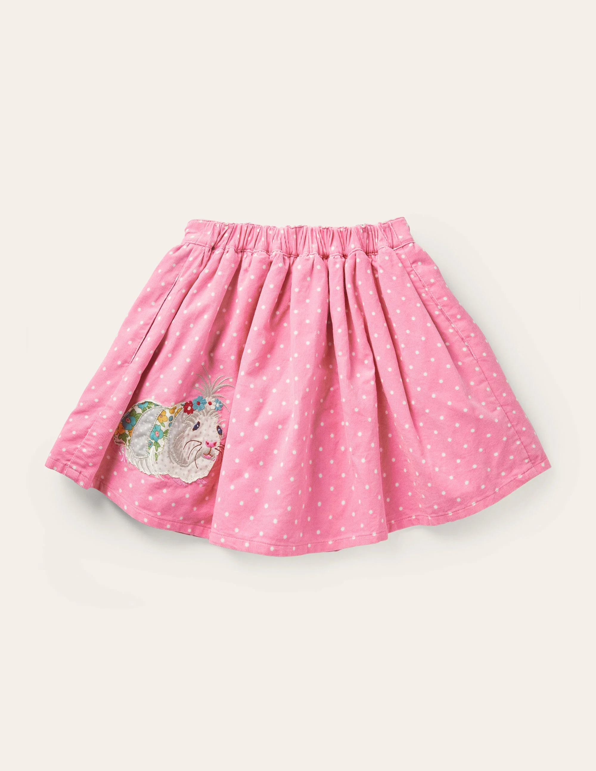 Cord Appliqué Skirt-Formica Pink Guinea Pigs - Image 2
