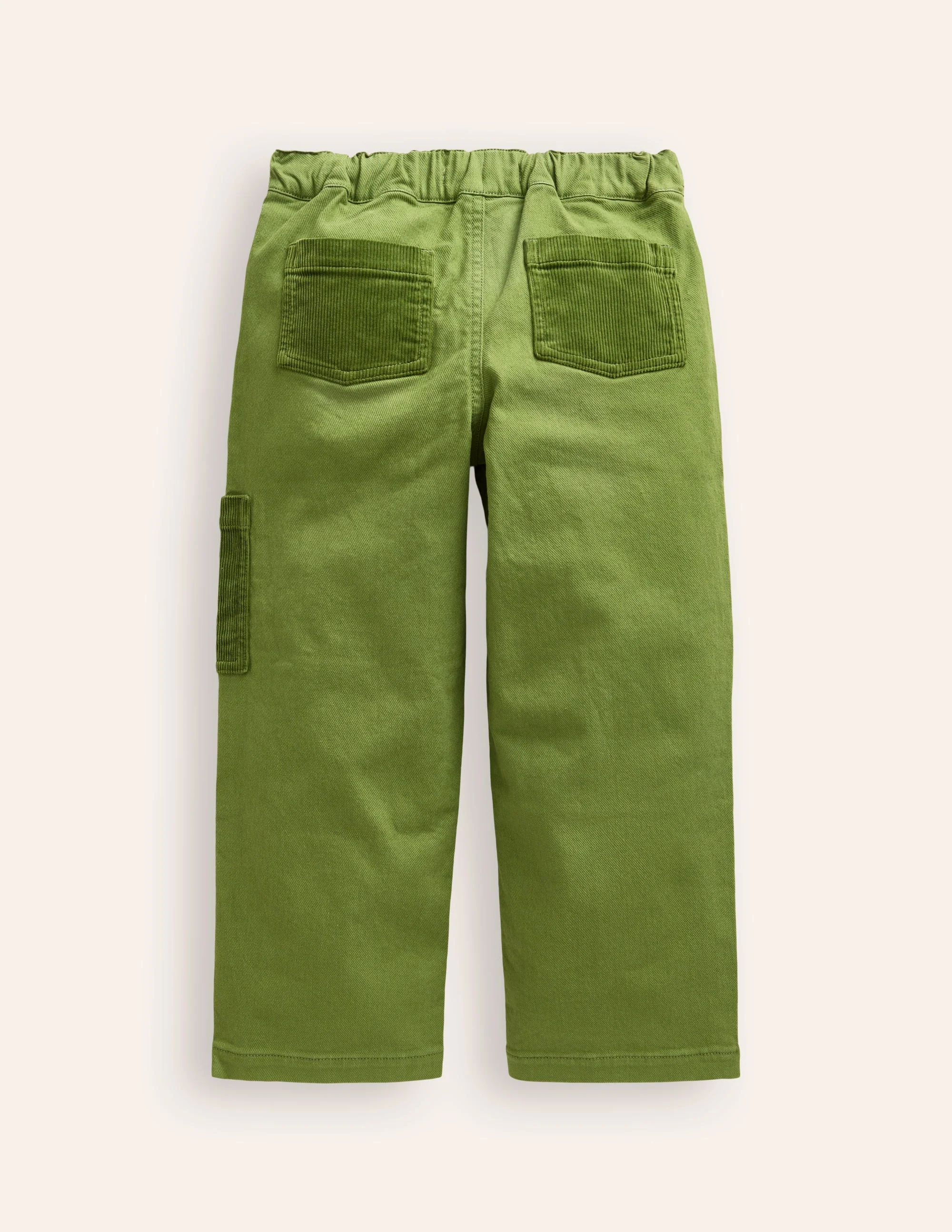 Cord Pocket Pull On Trousers-Kale Green - Image 2