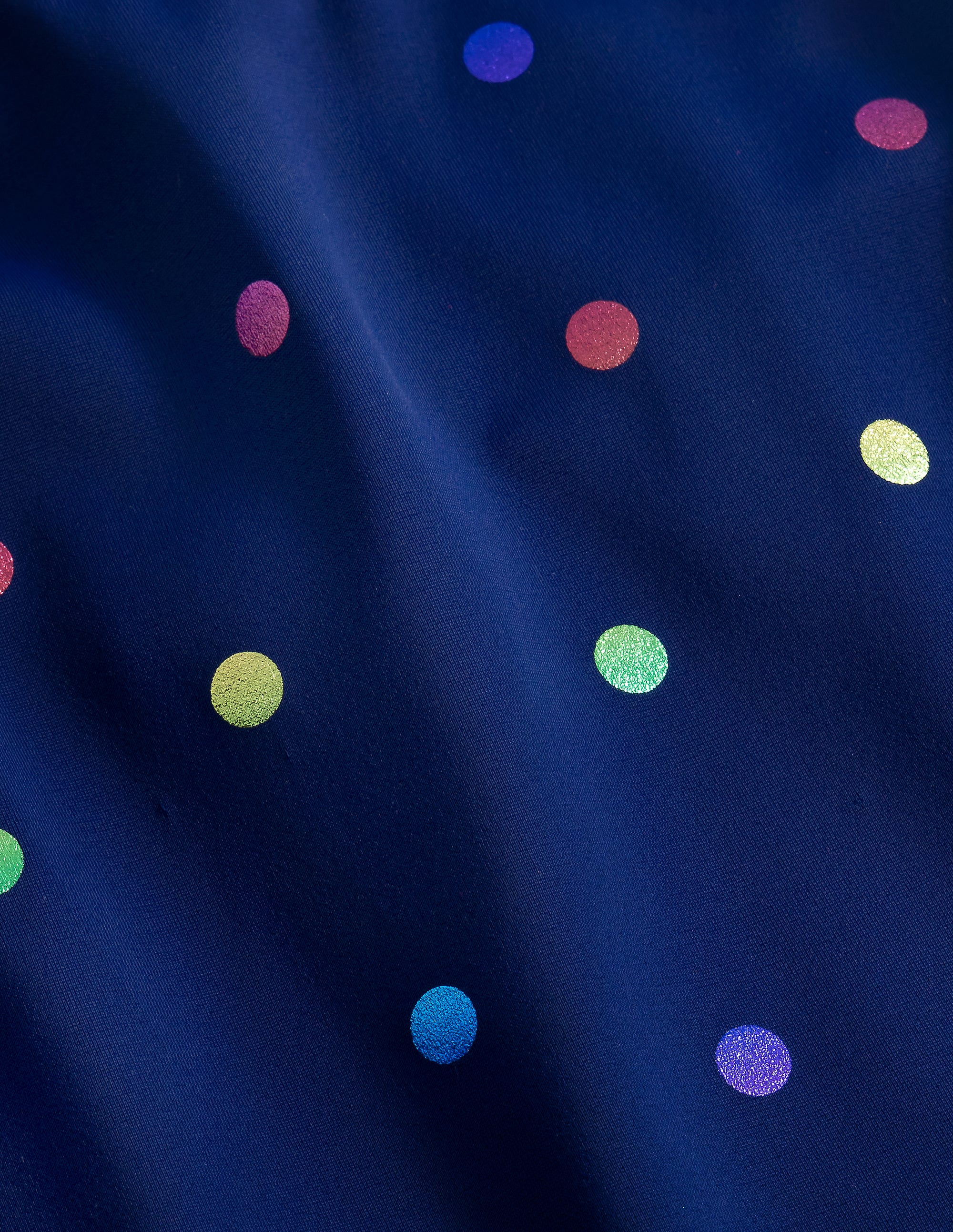 Cross-Back Tankini Top-Rainbow Foil Confetti Spot - Image 3